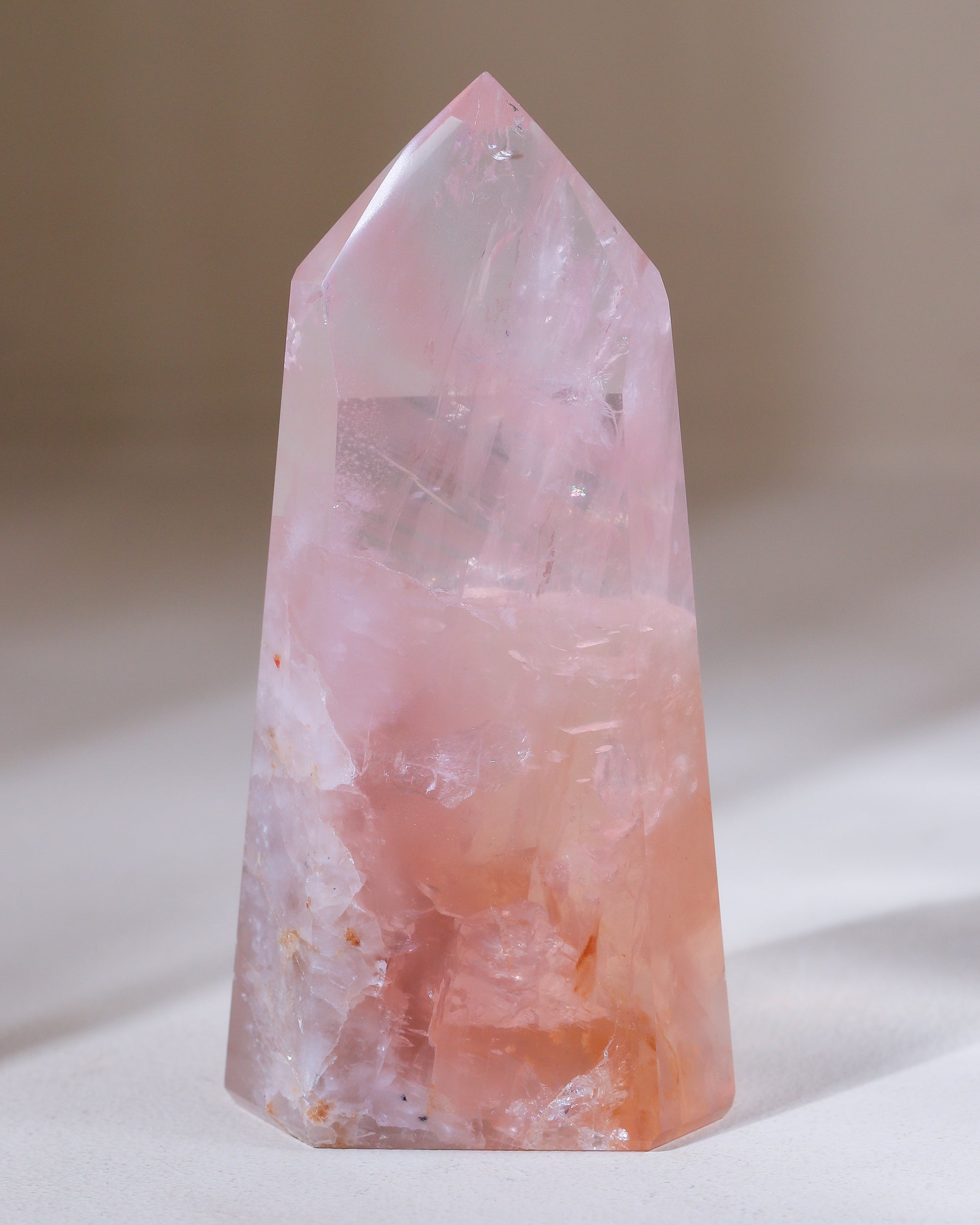 Rosenquarz / Golden Healer, Einzelstück