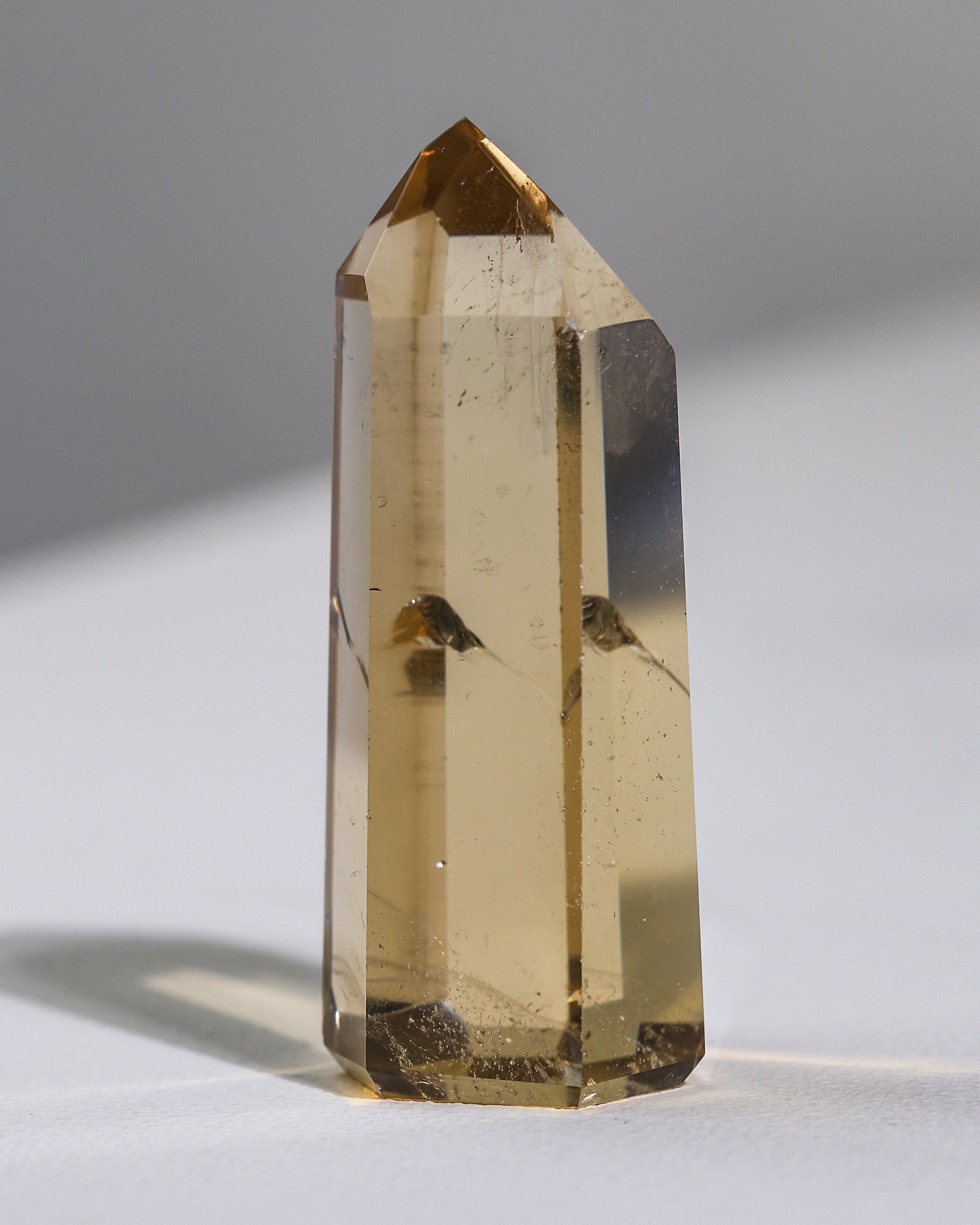 crystal clear citrine tip (natural citrine), unique piece