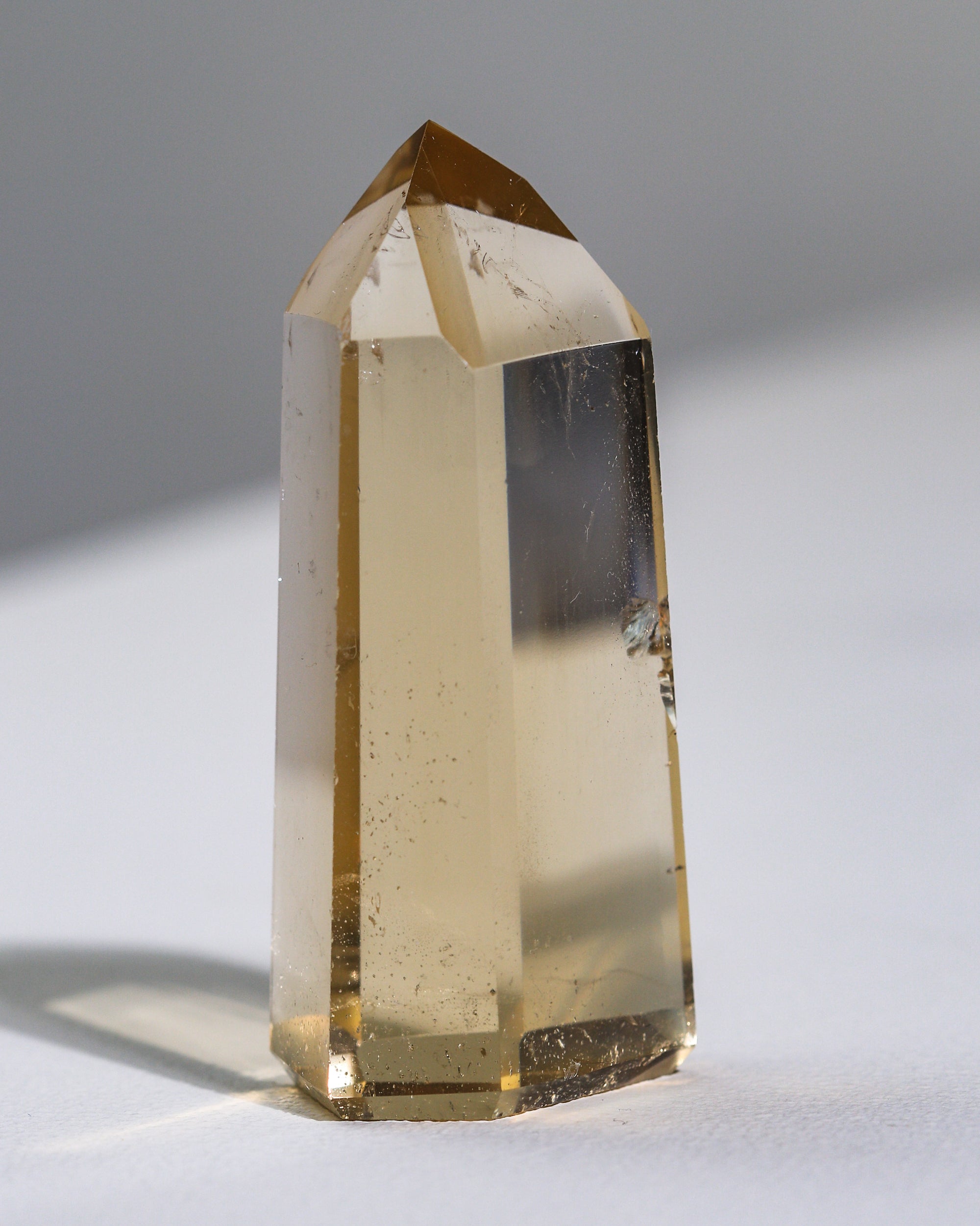 crystal clear citrine tip (natural citrine), unique piece