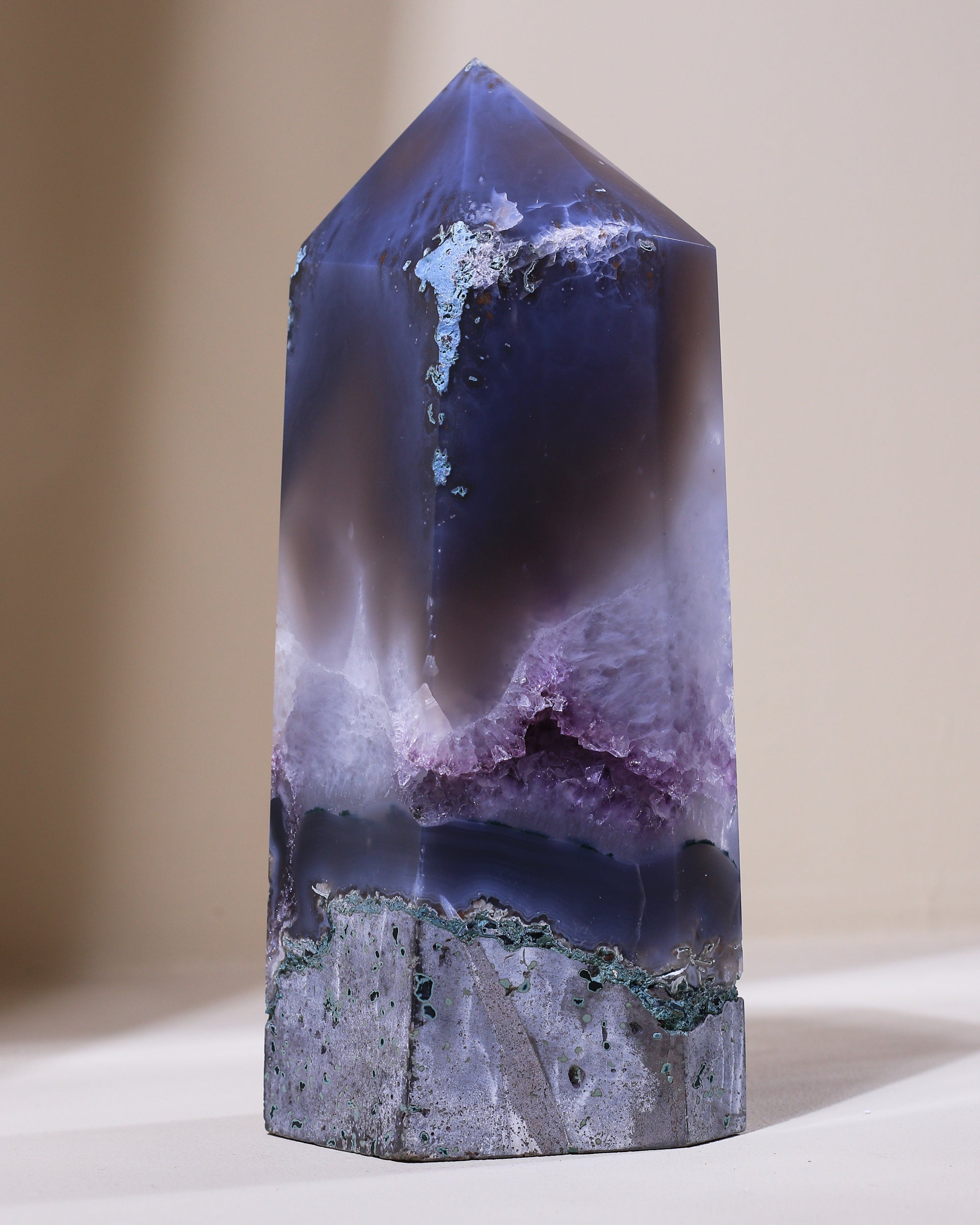 XL Amethyst-Achat Spitze, Einzelstück