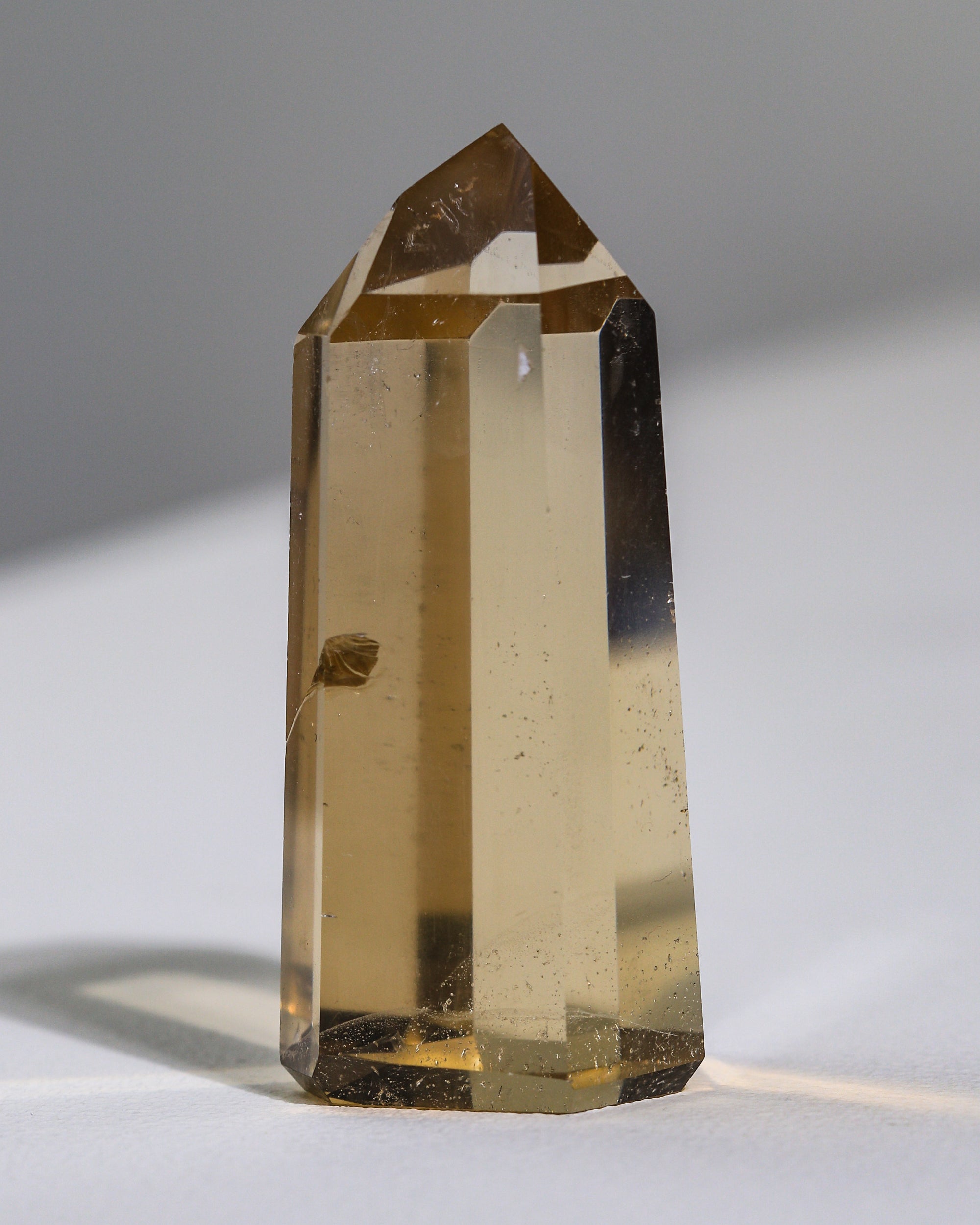 crystal clear citrine tip (natural citrine), unique piece