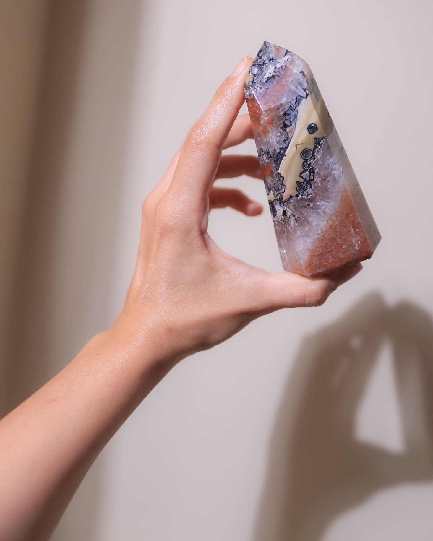 Mosaikquarz Spitze, Einzelstück