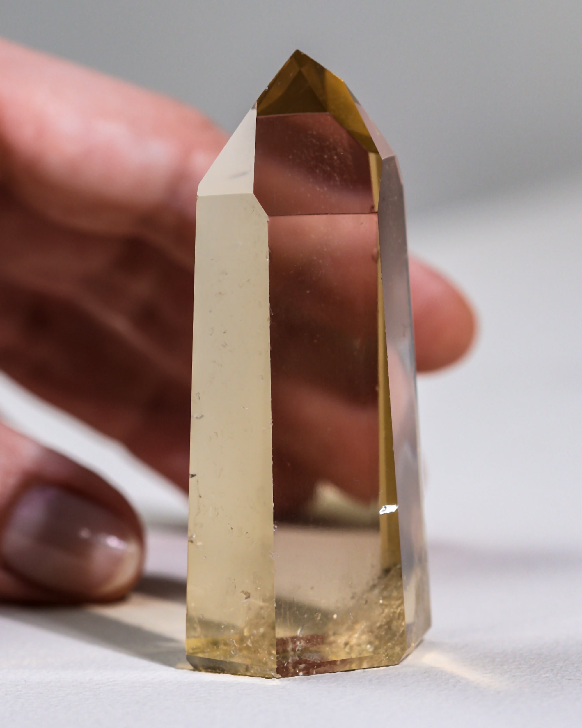 crystal clear citrine tip (natural citrine), unique piece