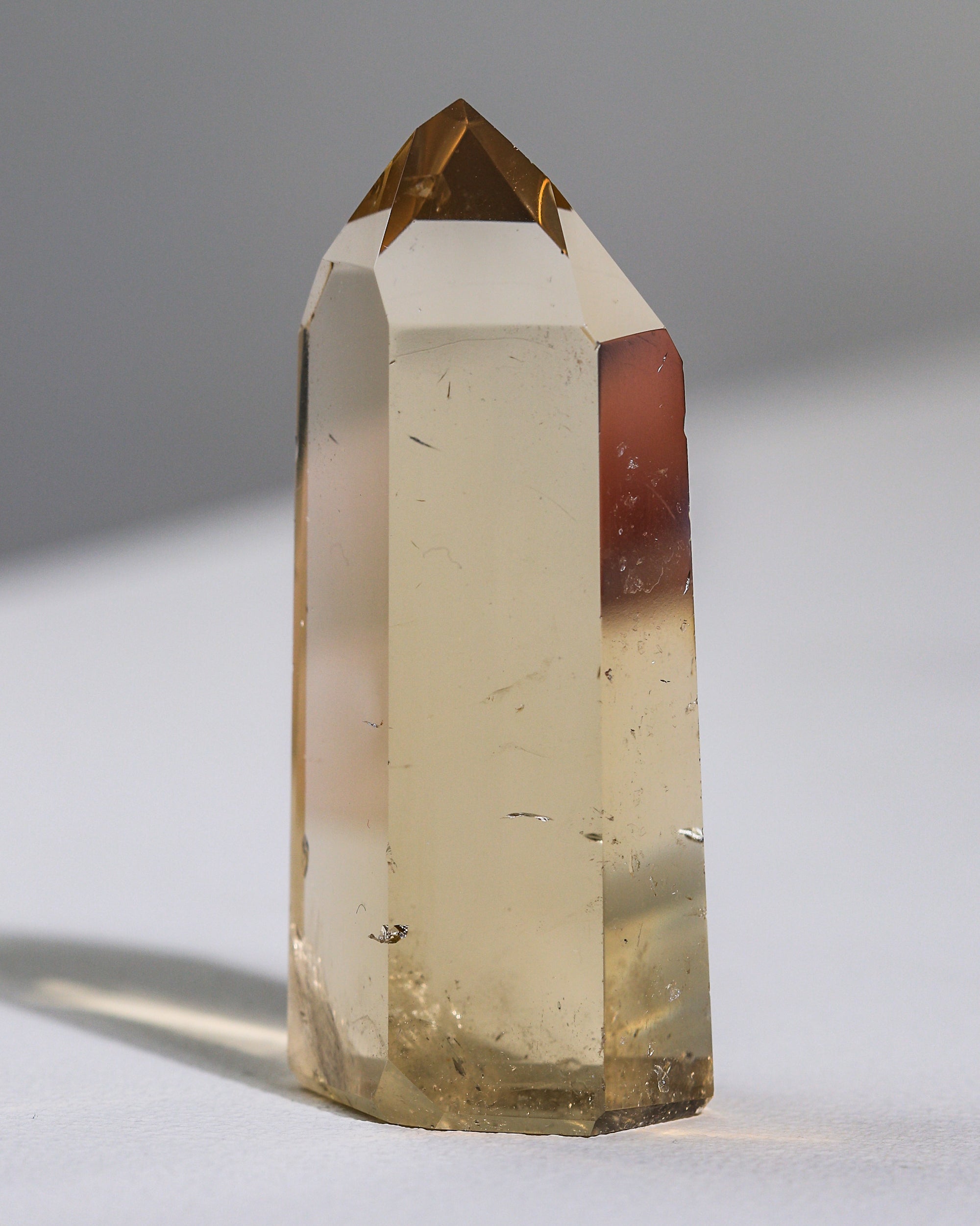 crystal clear citrine tip (natural citrine), unique piece