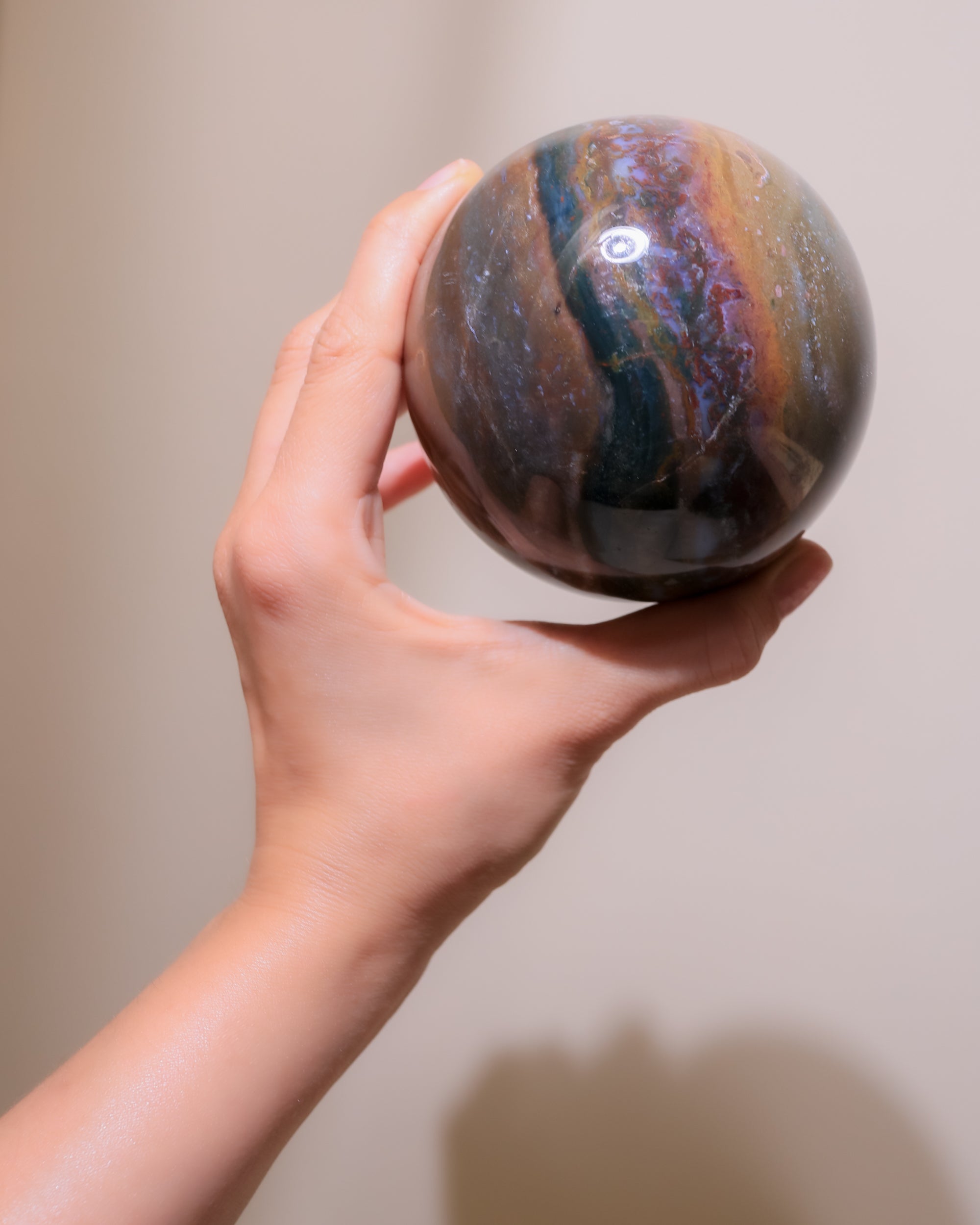 große Ozean Jaspis Kugel, Einzelstück