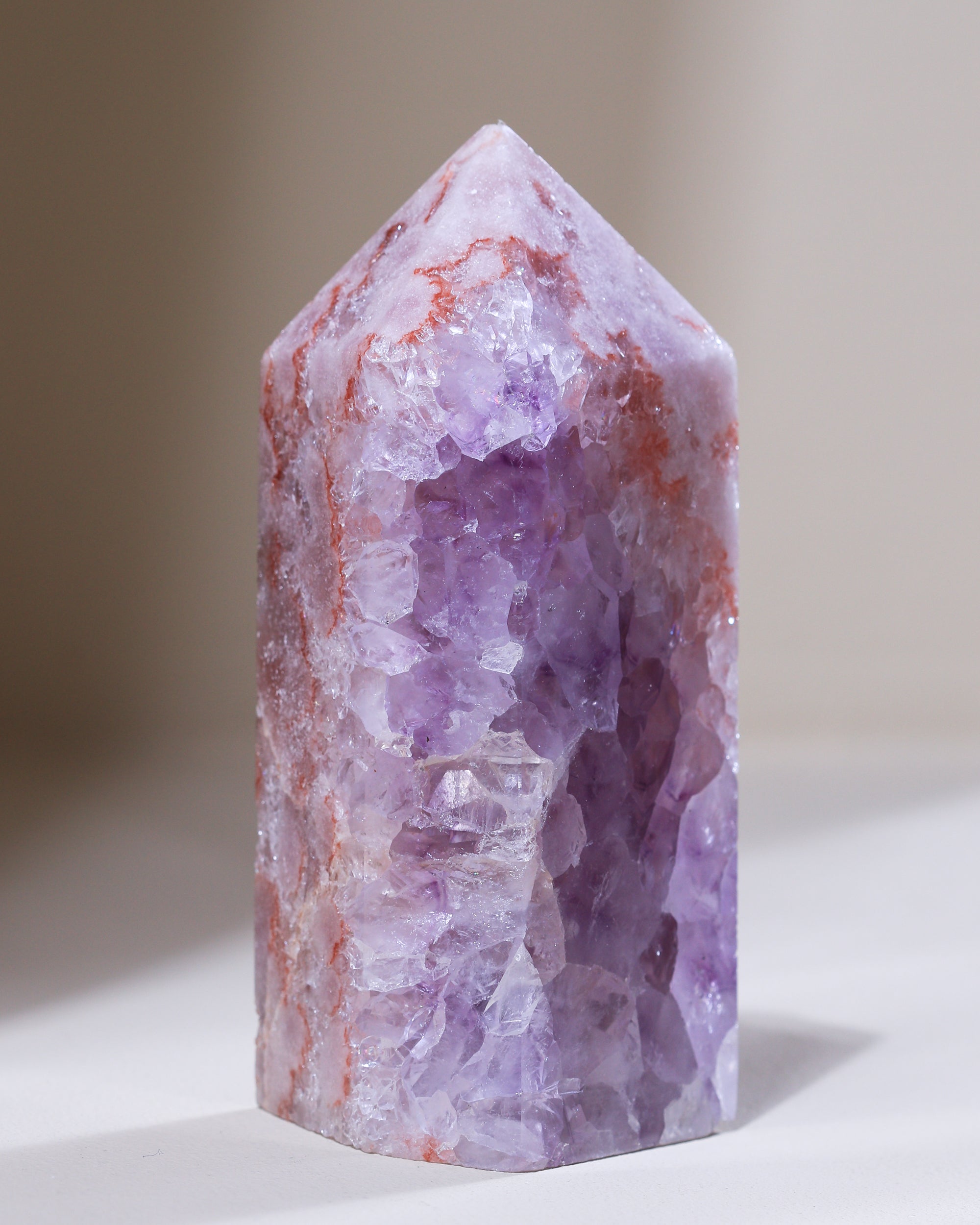 pinke Amethyst Spitze, Einzelstück