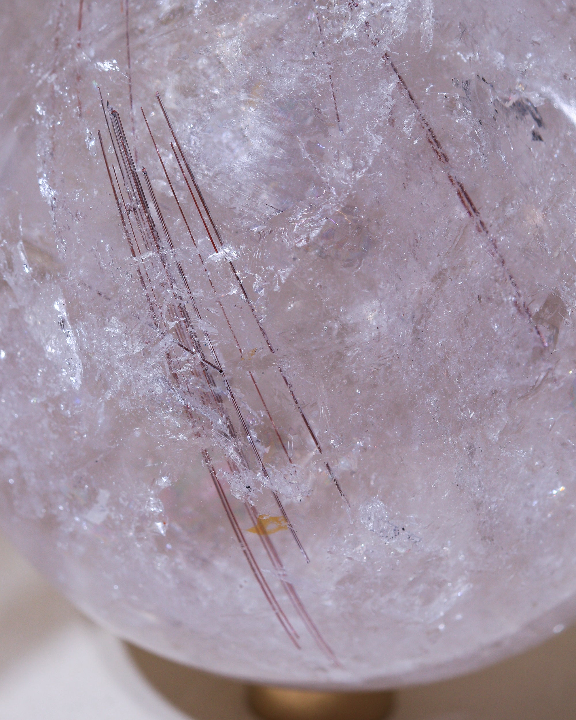 große Rutilquarz Kugel, Einzelstück