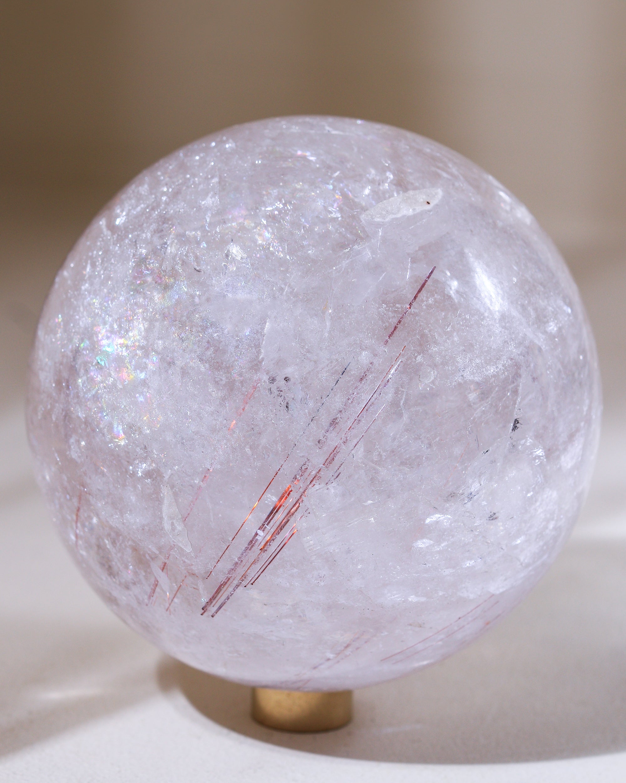 große Rutilquarz Kugel, Einzelstück