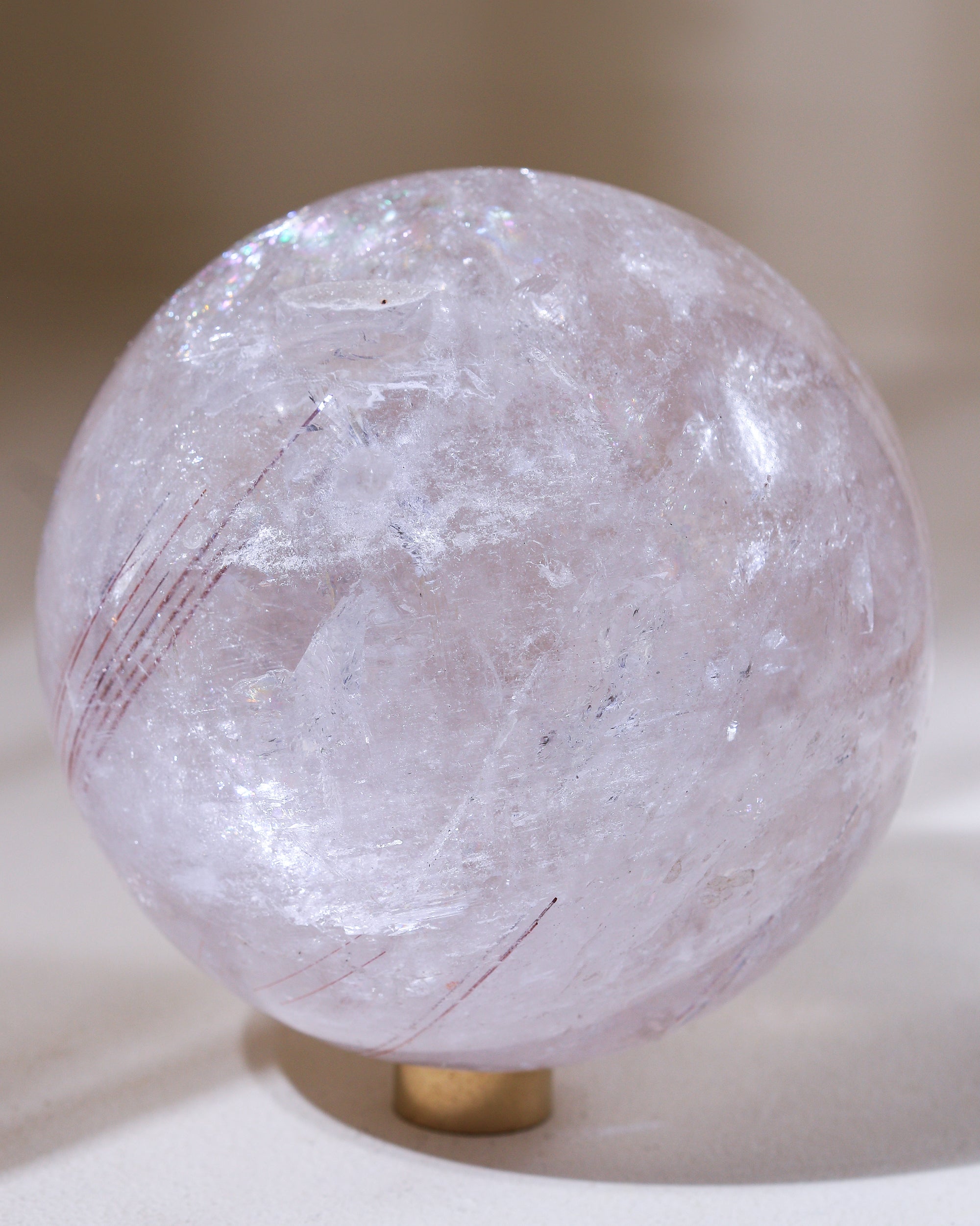 große Rutilquarz Kugel, Einzelstück
