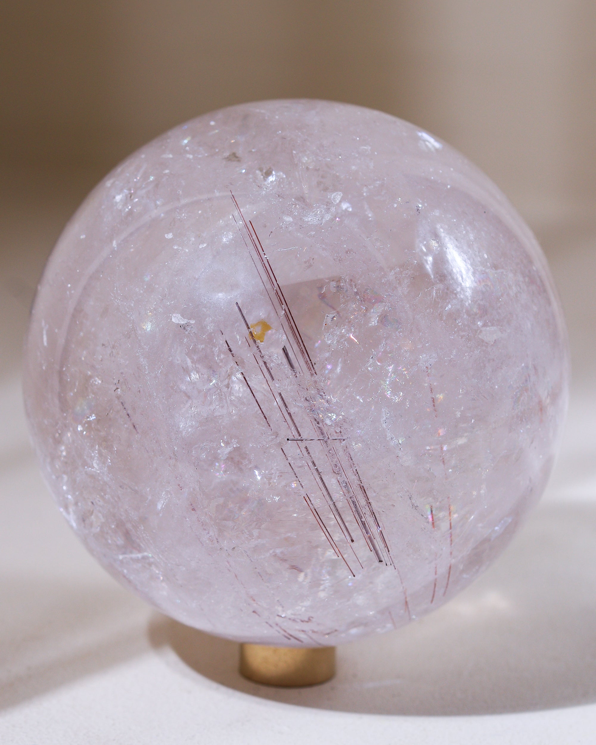 große Rutilquarz Kugel, Einzelstück