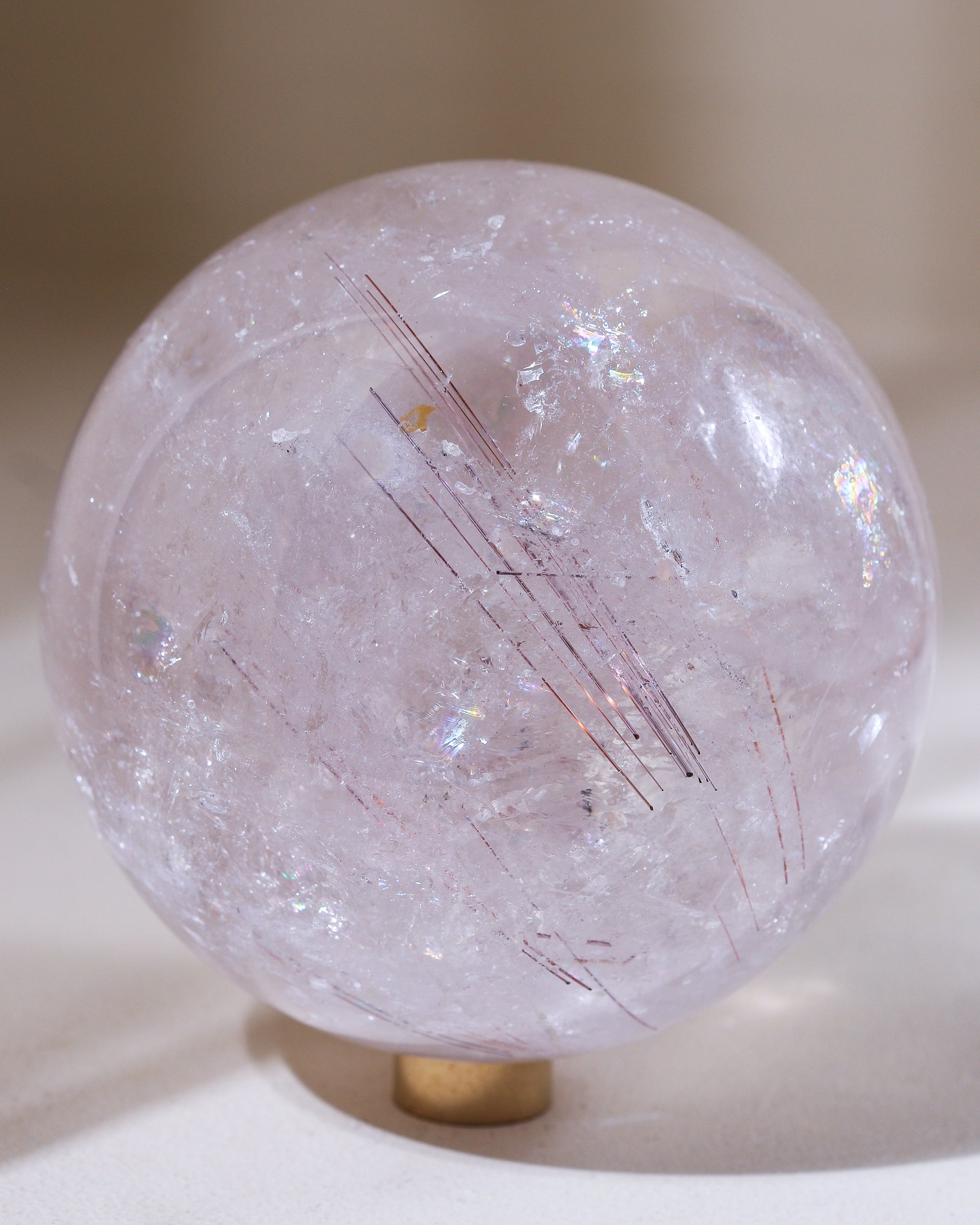 große Rutilquarz Kugel, Einzelstück