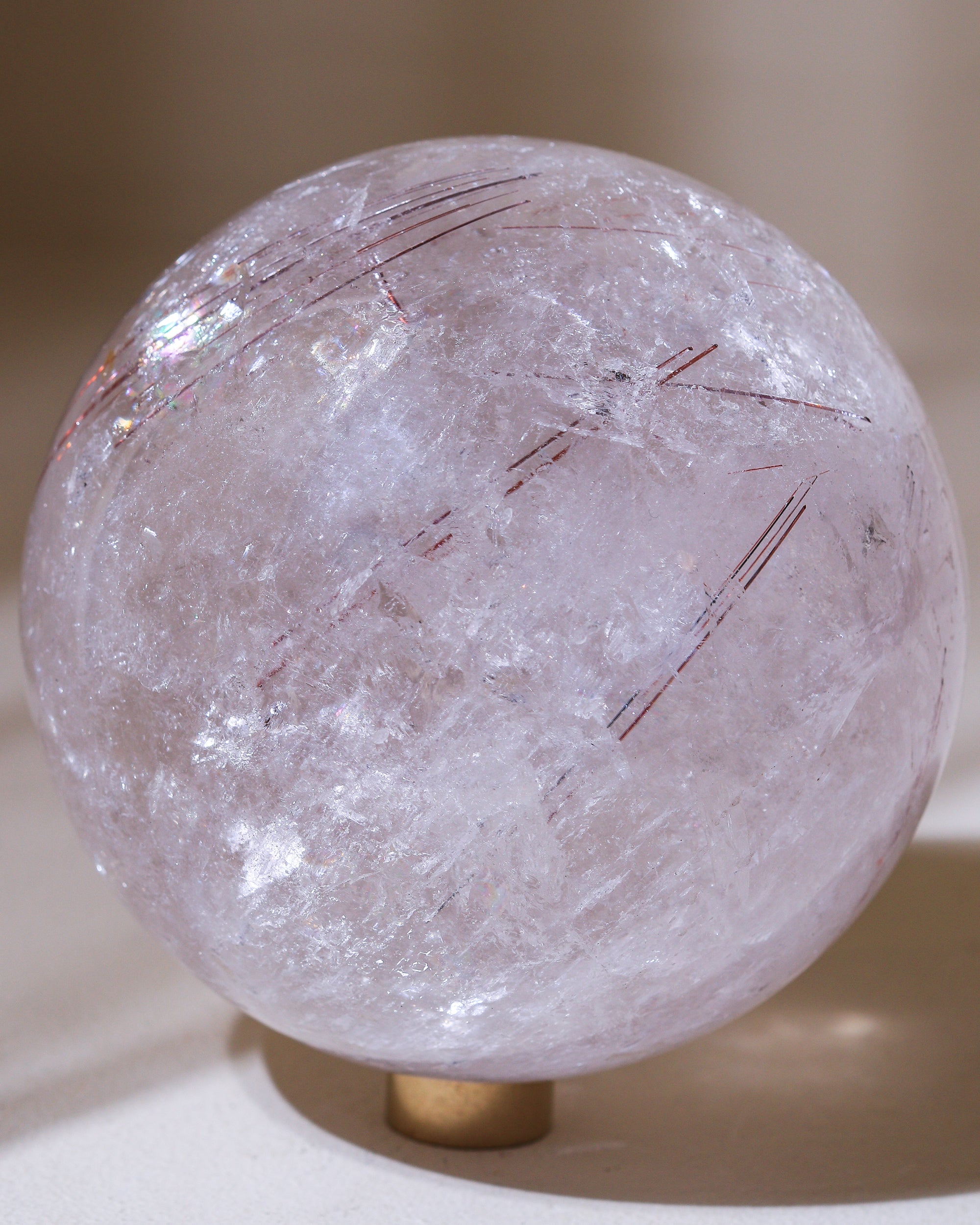 große Rutilquarz Kugel, Einzelstück