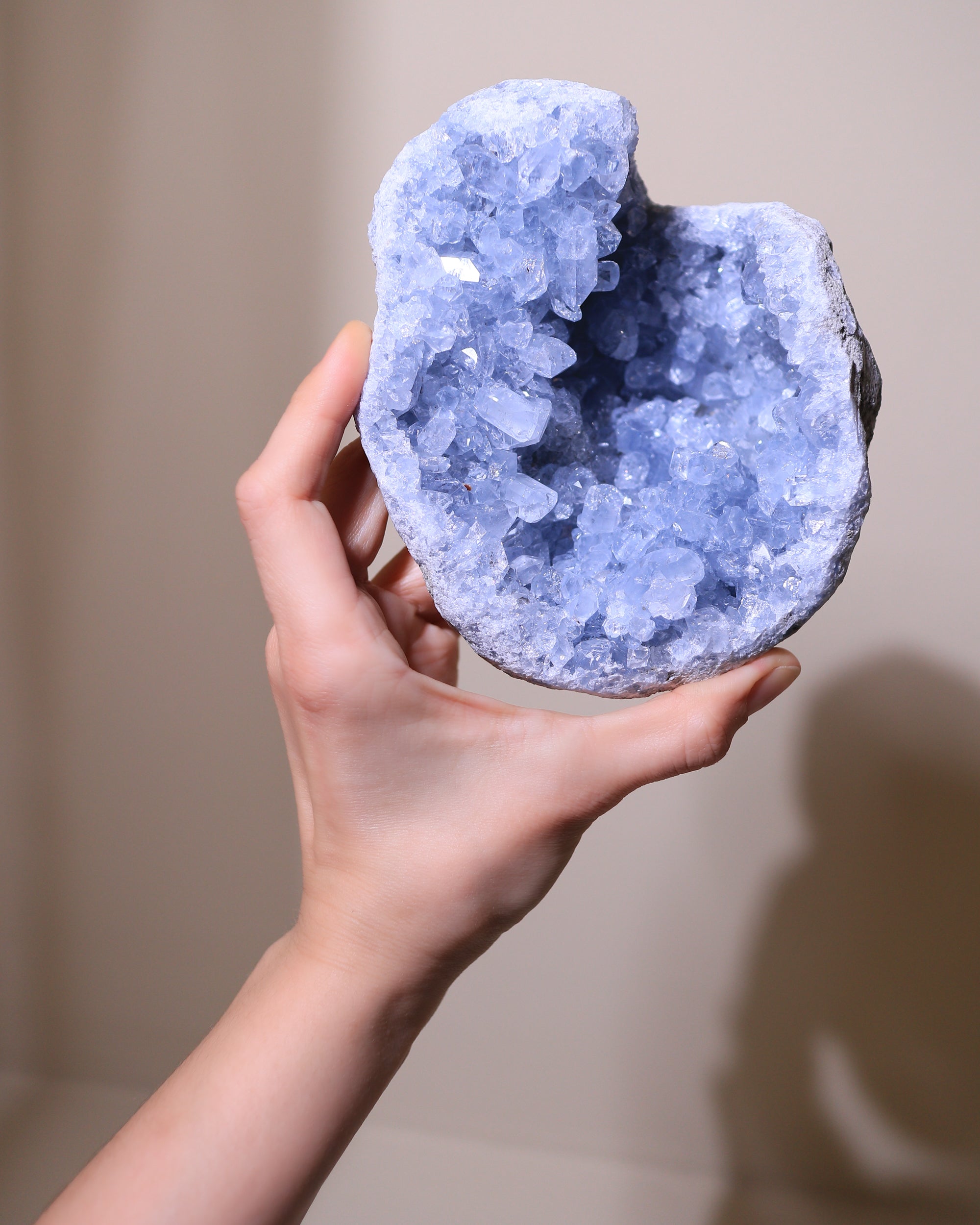 großer Coelestin Kristall, Einzelstück