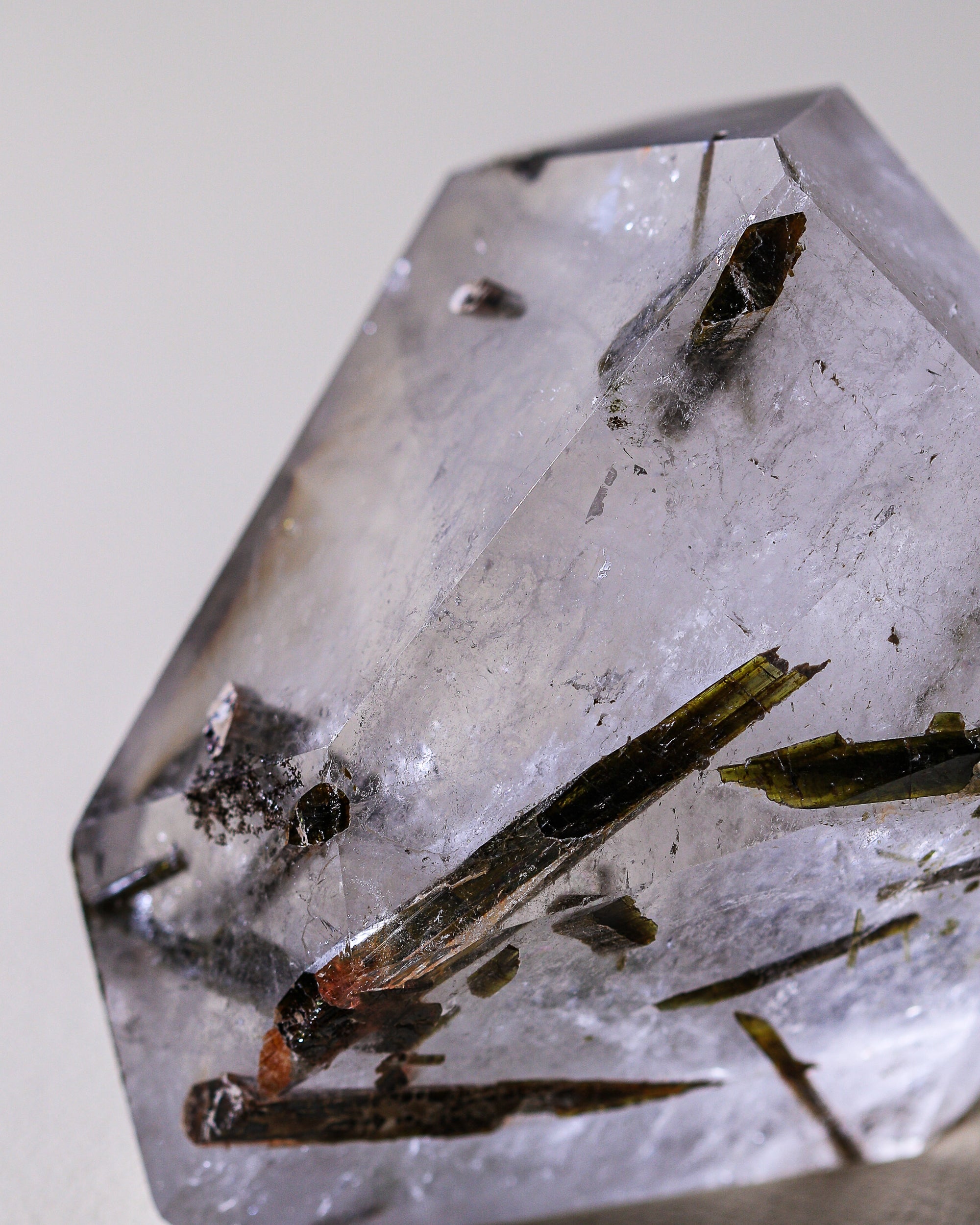 Epidote in quartz, collector's item