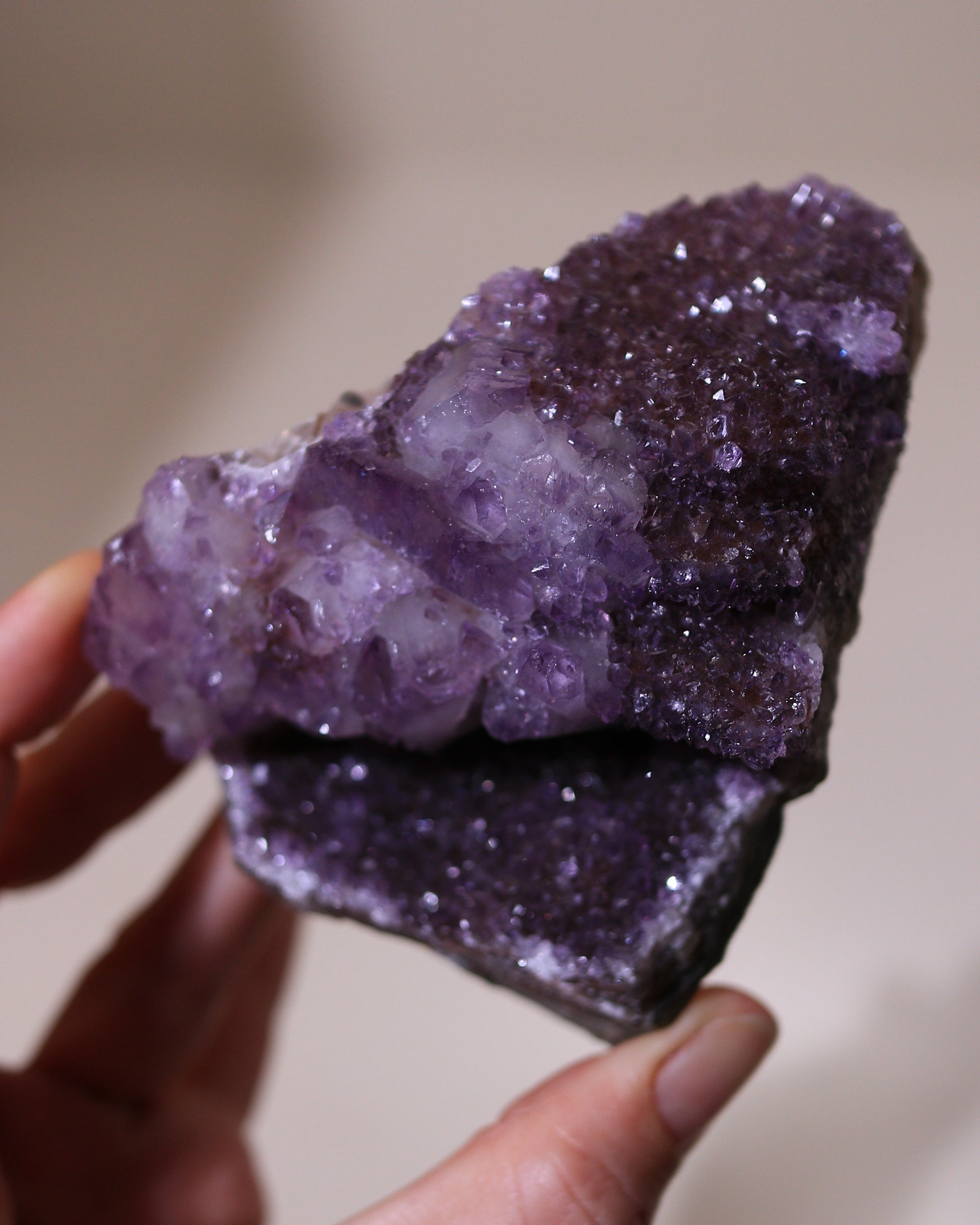 Chalcedon-Amethyst Kristall, Einzelstück