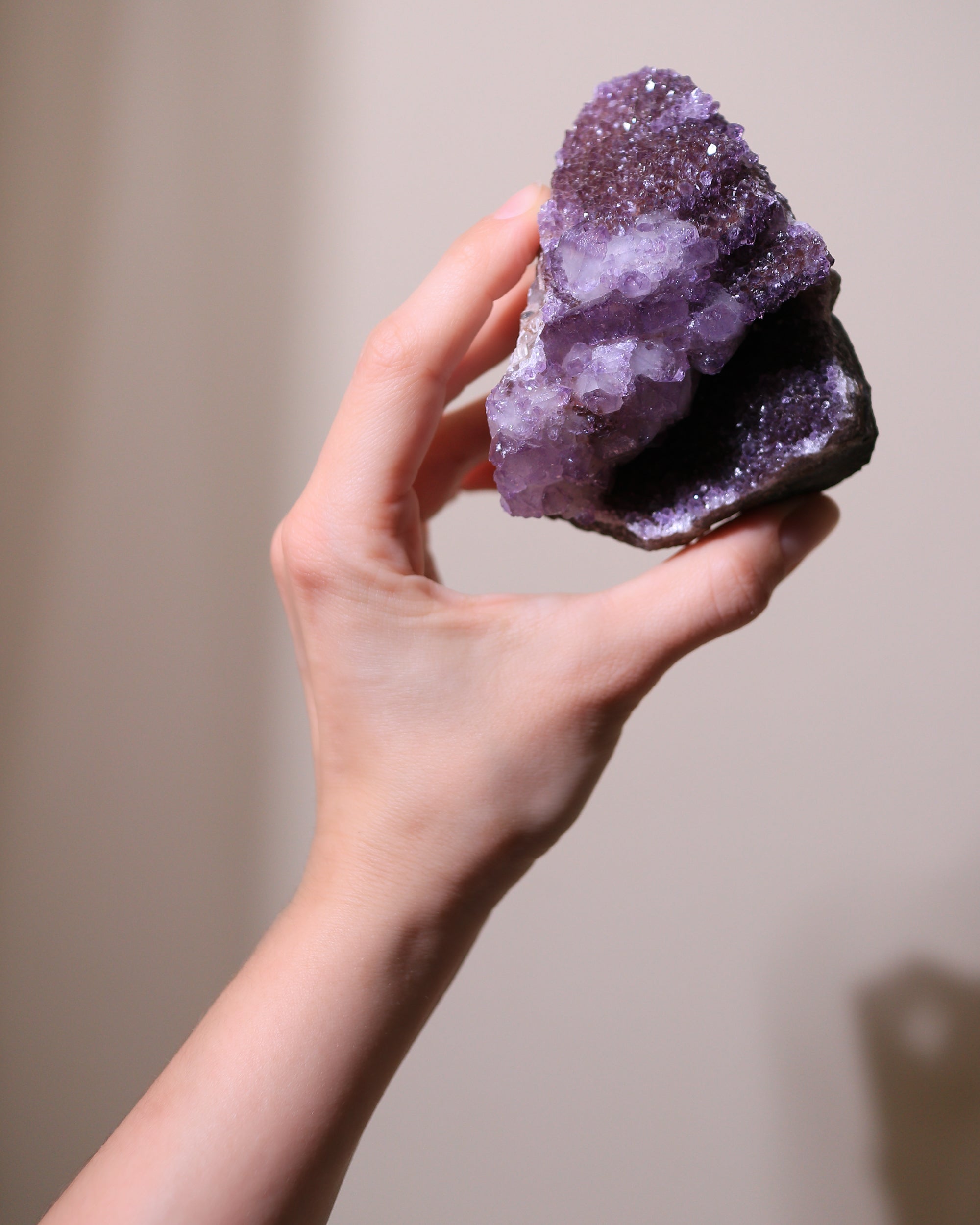 Chalcedon-Amethyst Kristall, Einzelstück