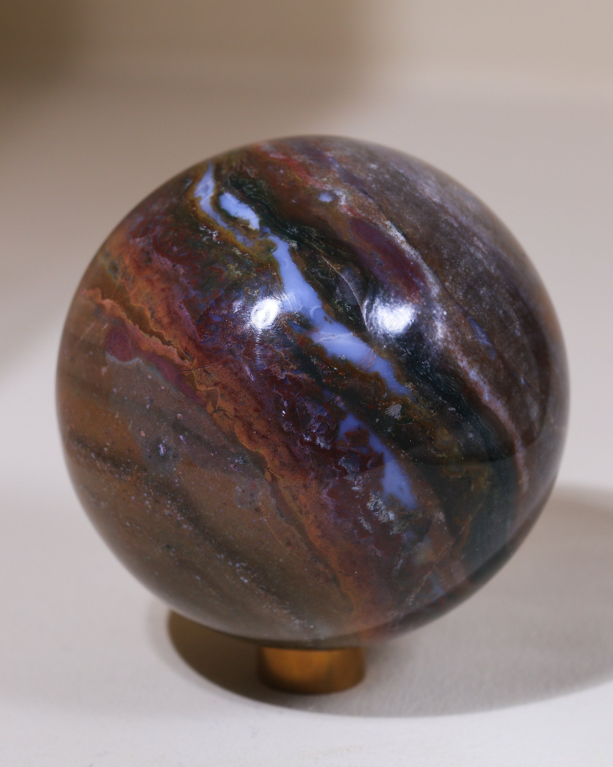 große Ozean Jaspis Kugel, Einzelstück
