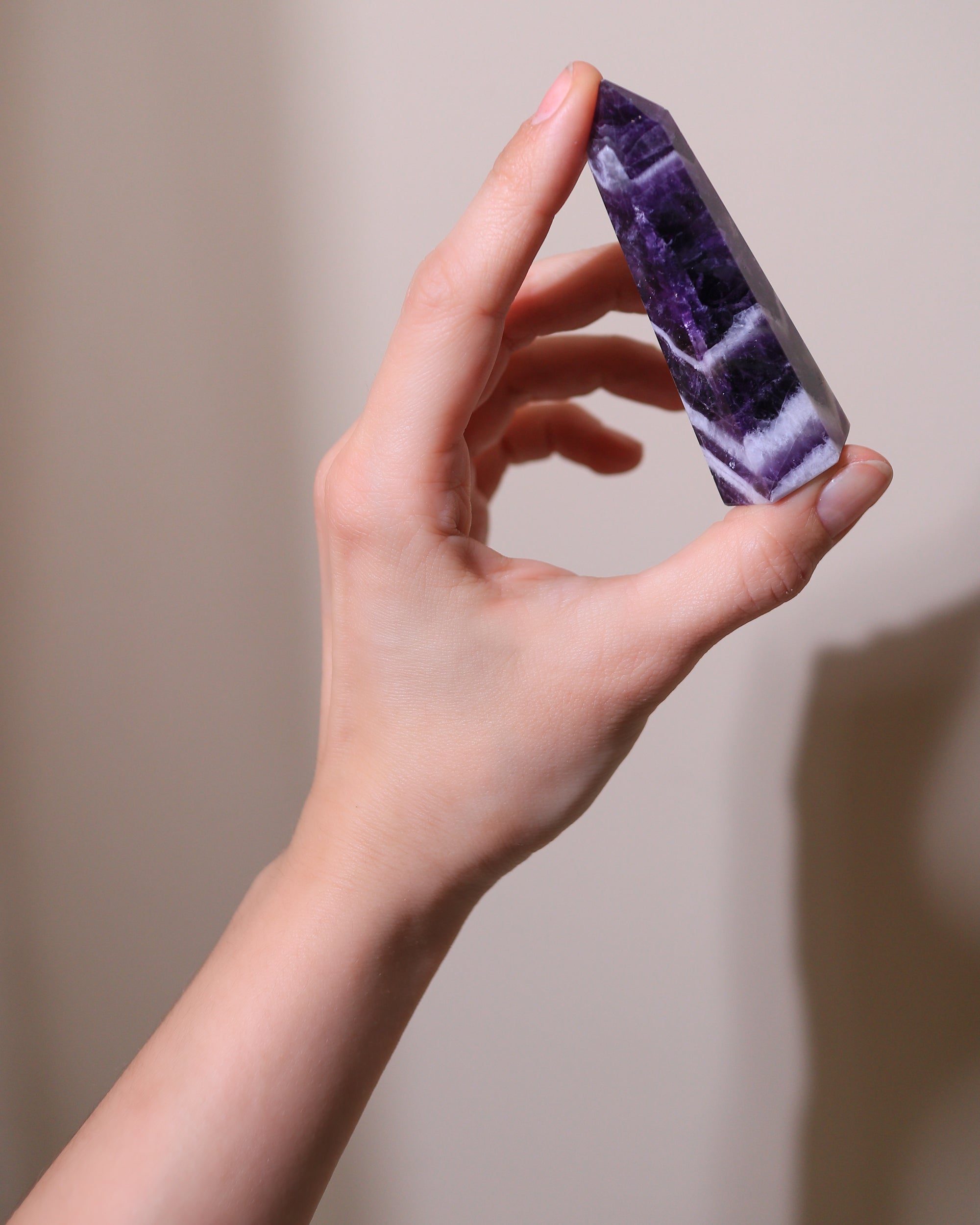 Chevron Amethyst Spitze
