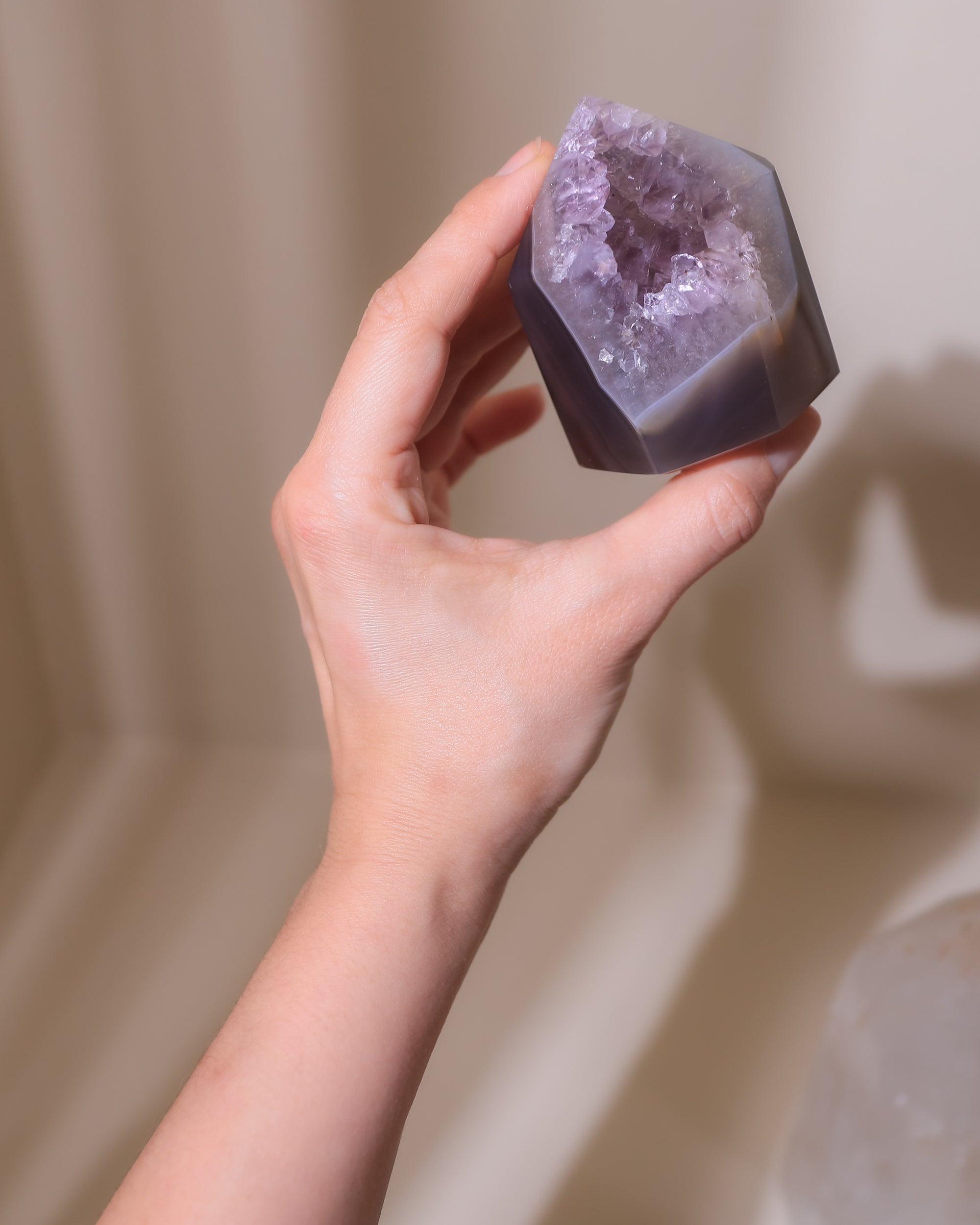 Amethyst-Achat Spitze Einzelstück