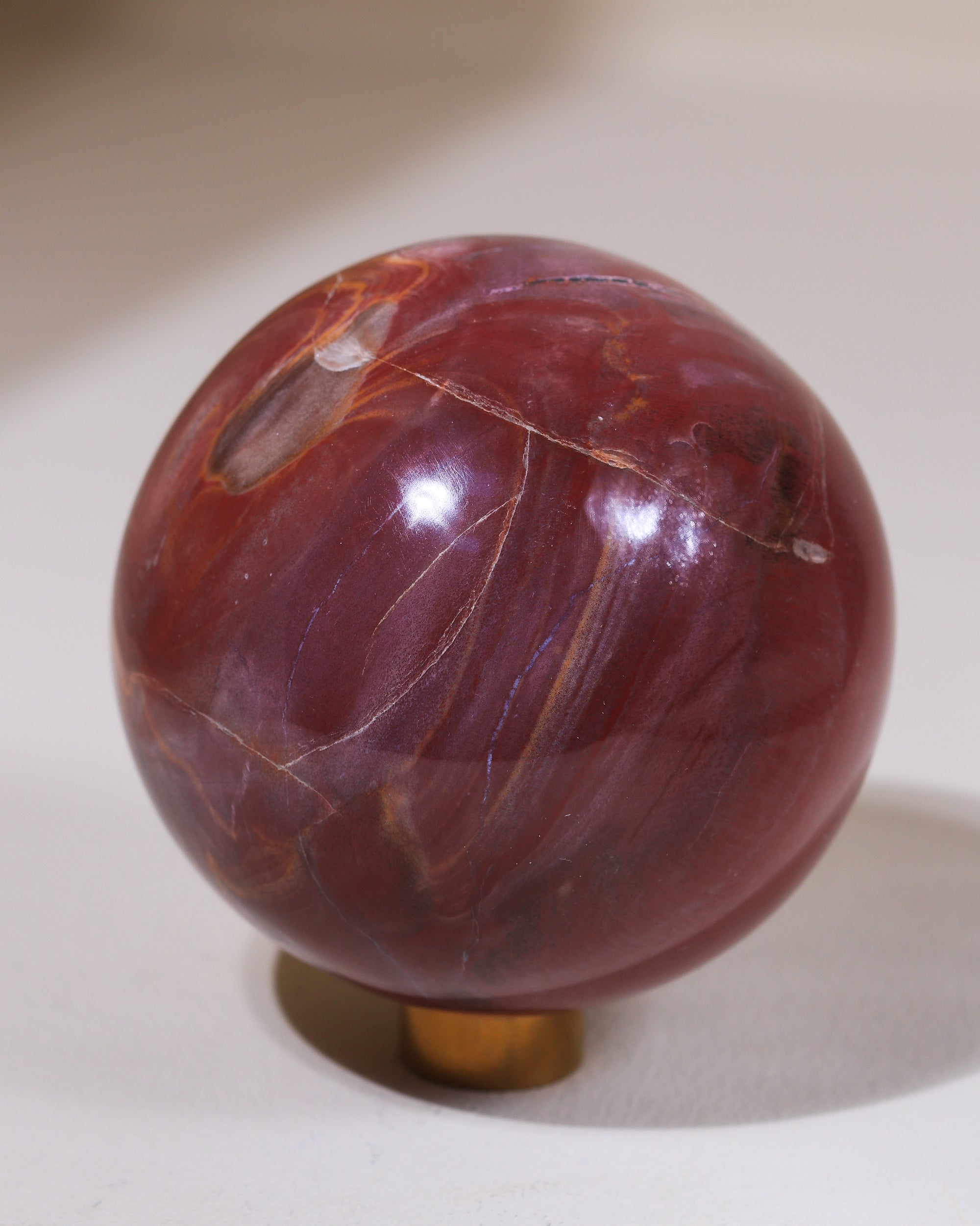 Versteinertes Holz Kugel, Einzelstück