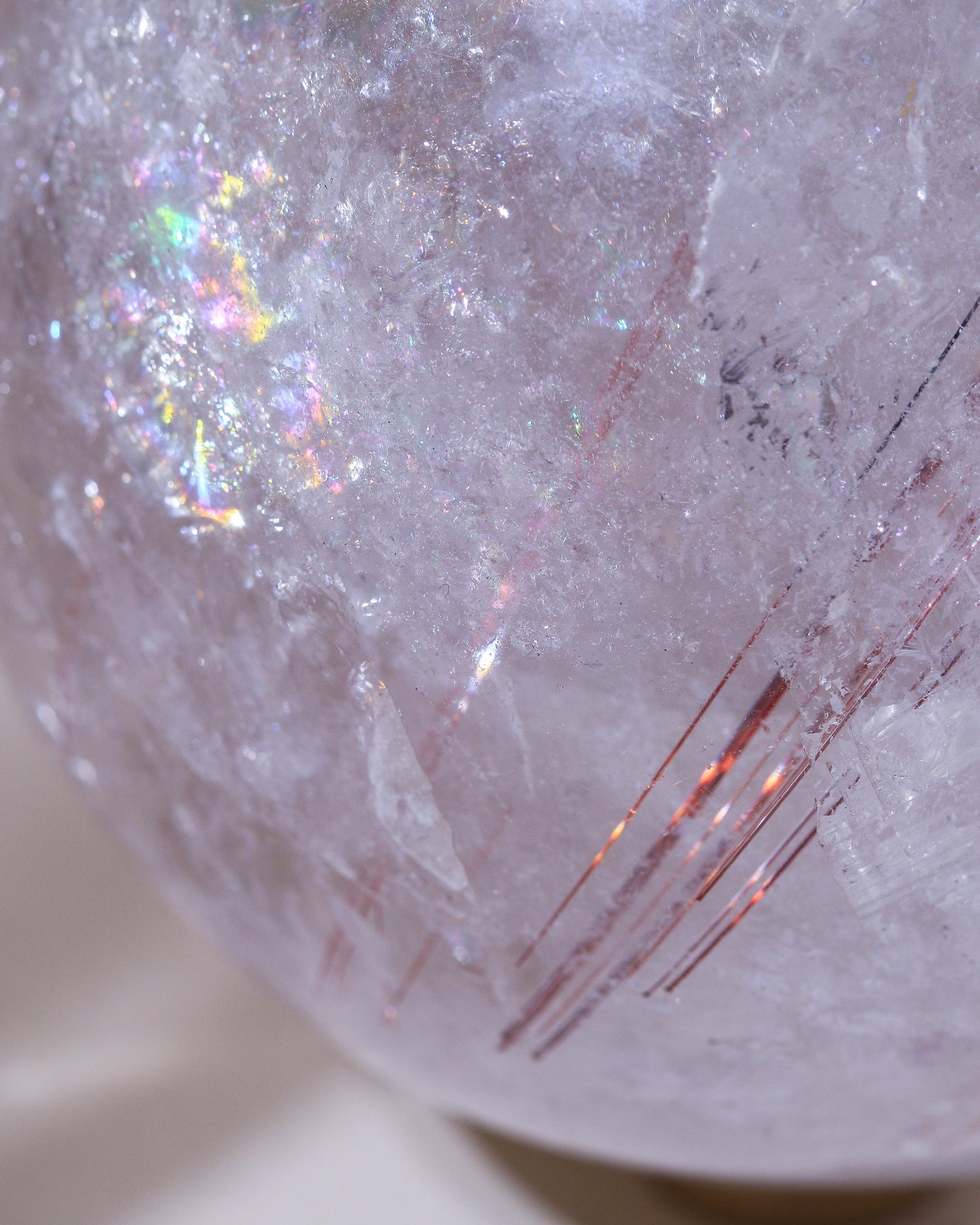 große Rutilquarz Kugel, Einzelstück