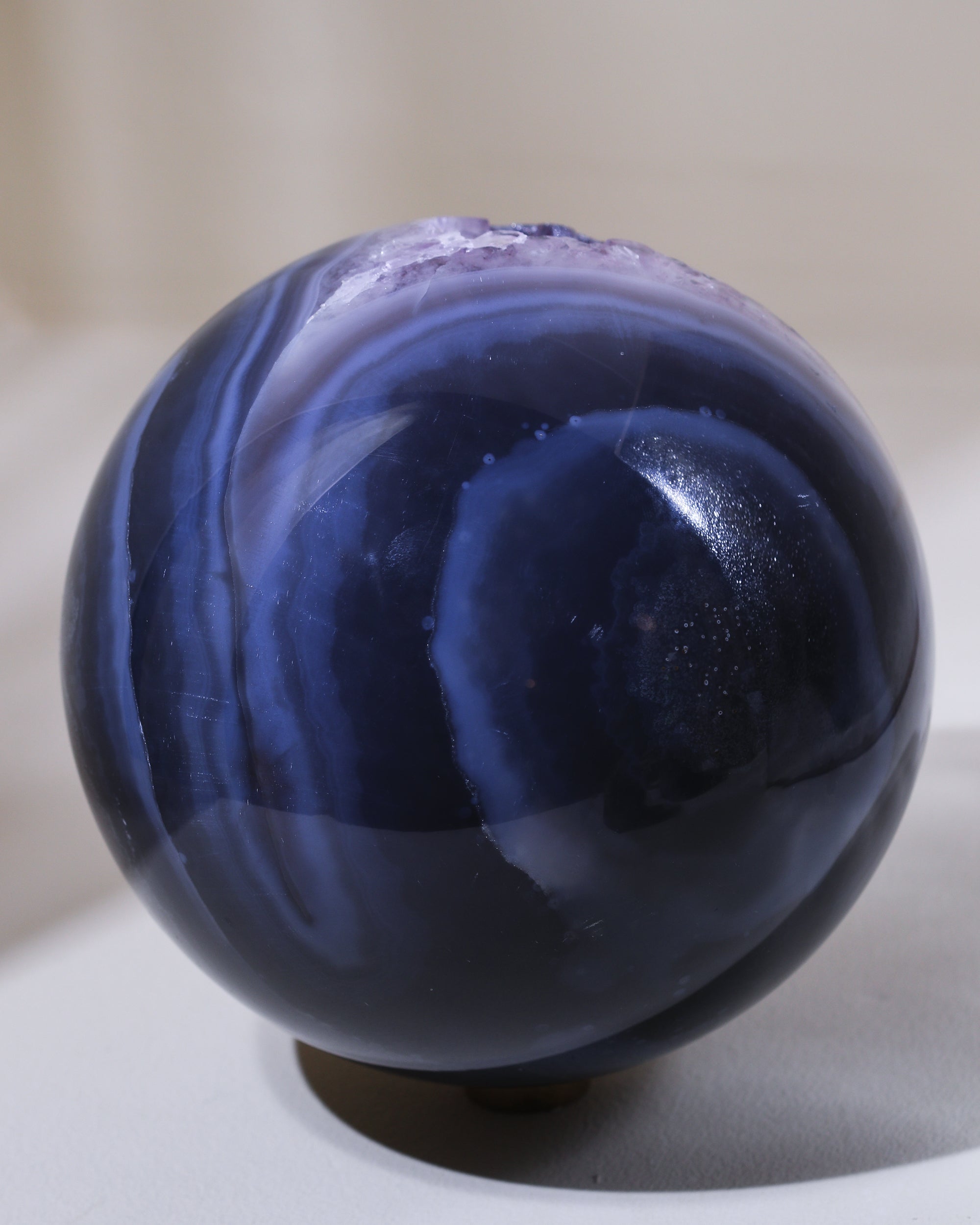 große Amethyst-Achat Kugel, Einzelstück