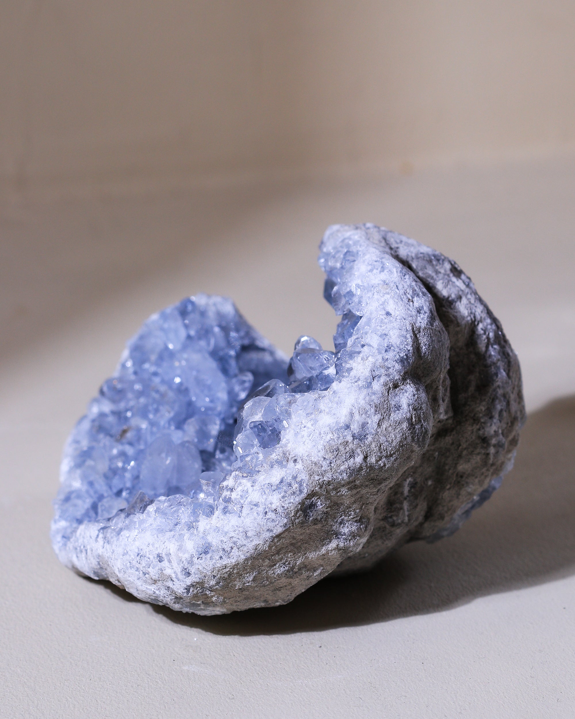 großer Coelestin Kristall, Einzelstück