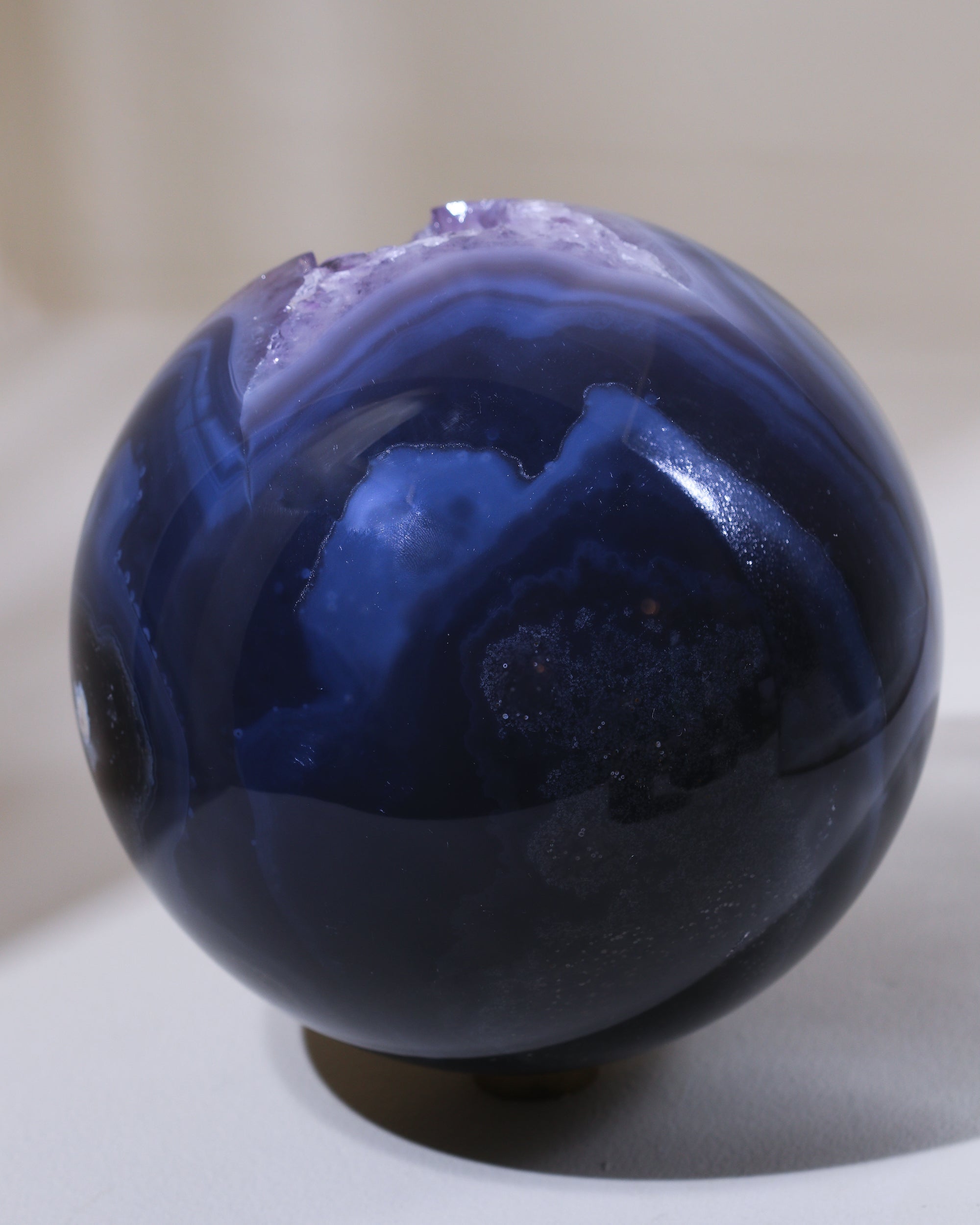 große Amethyst-Achat Kugel, Einzelstück