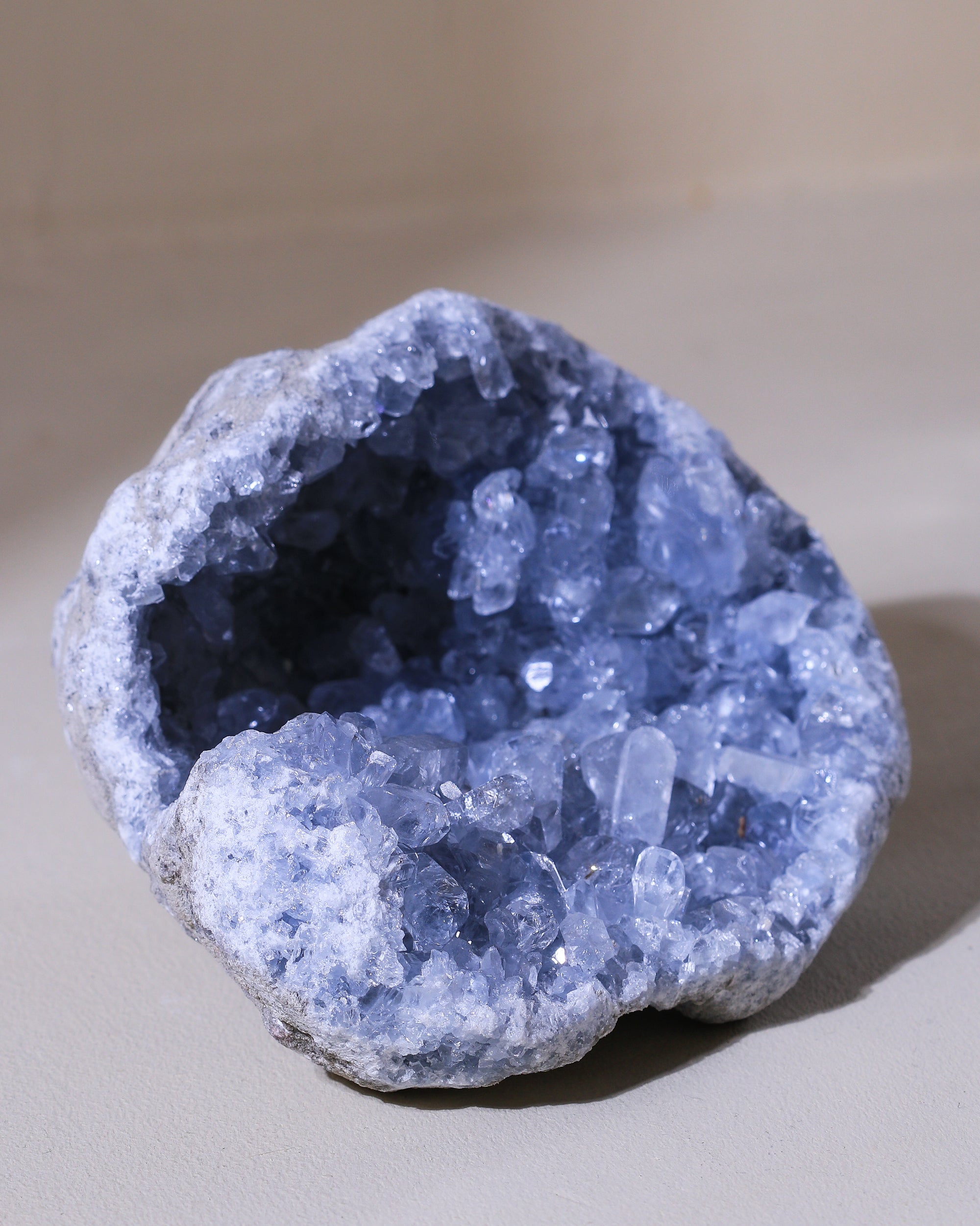 großer Coelestin Kristall, Einzelstück