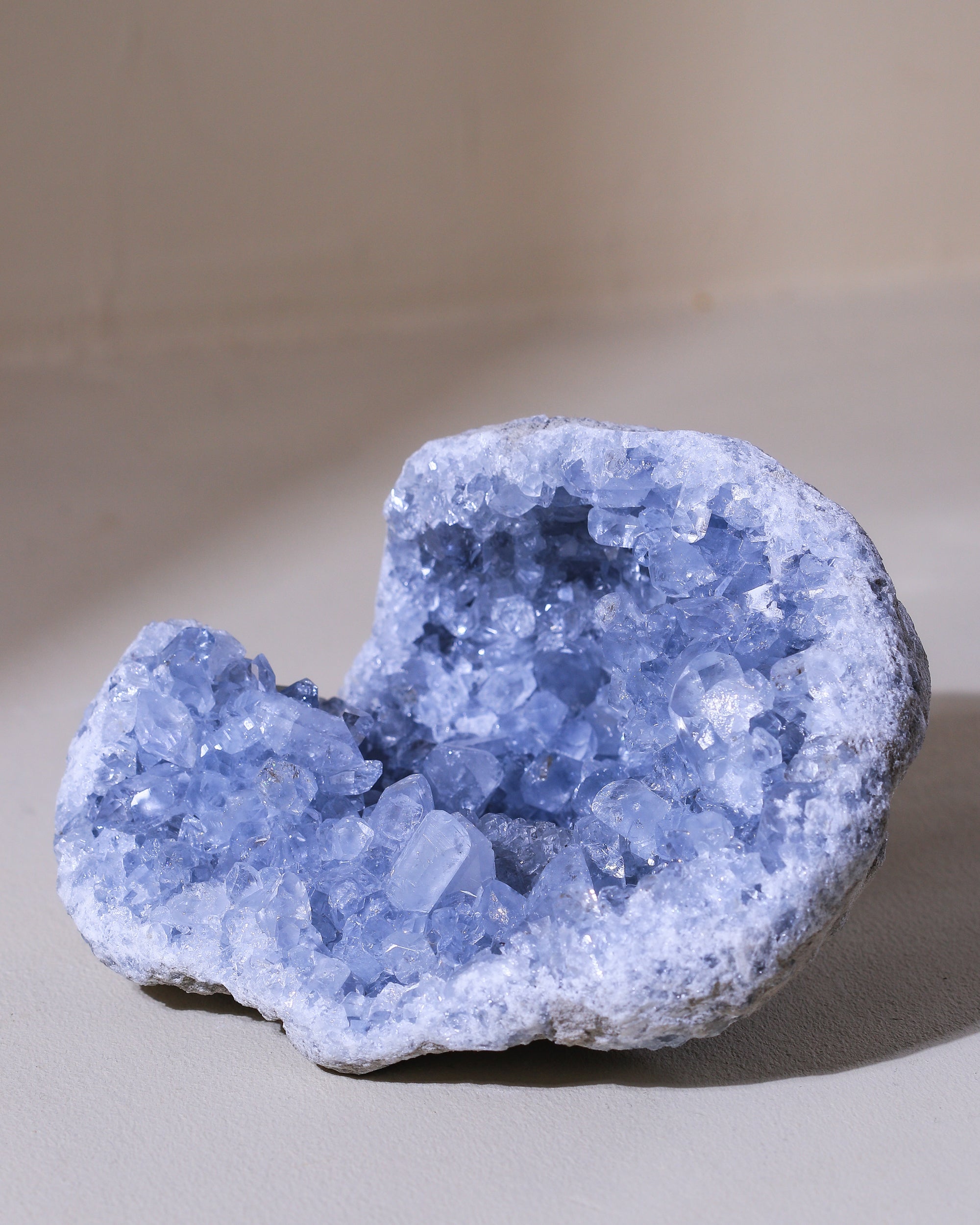 großer Coelestin Kristall, Einzelstück