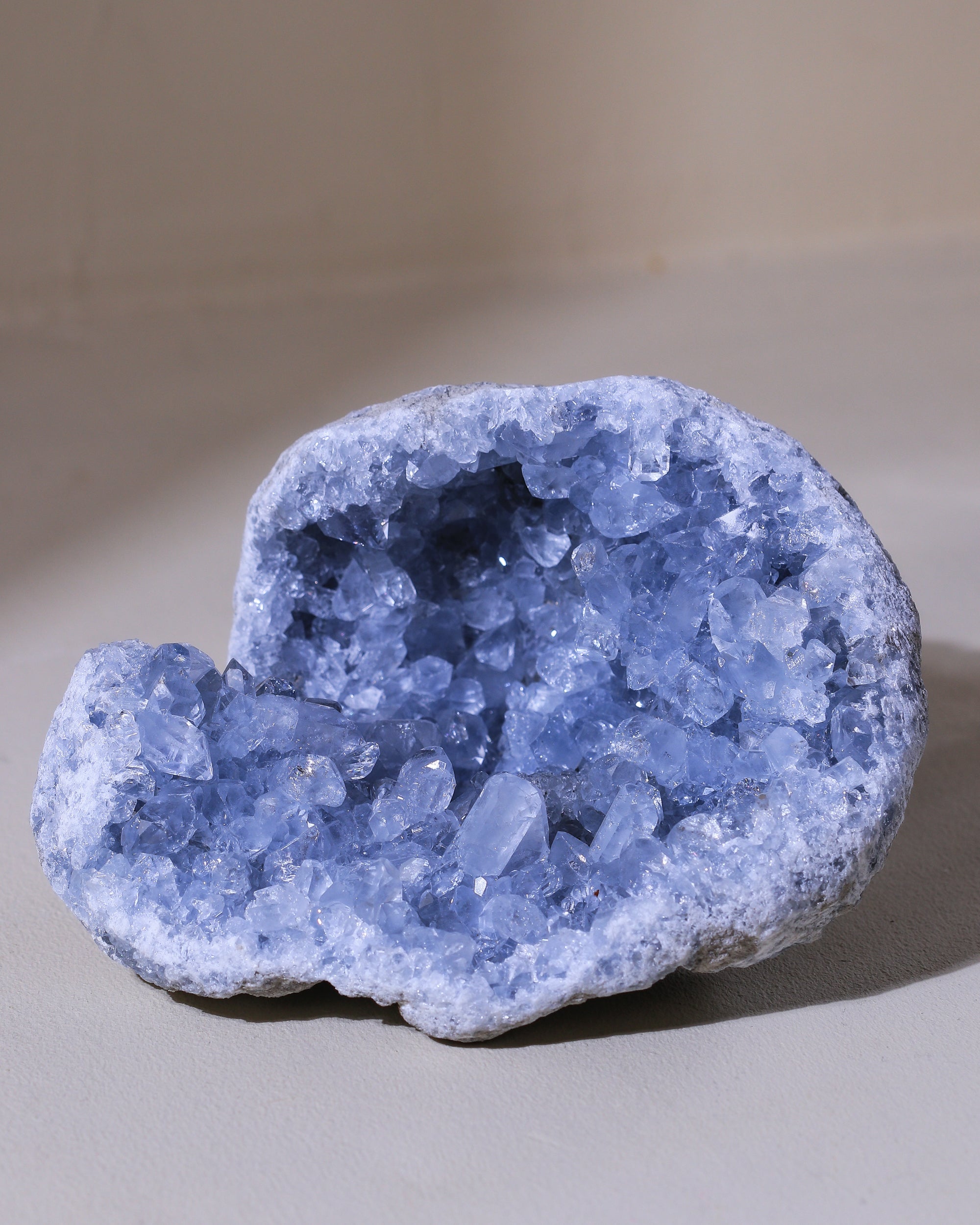 großer Coelestin Kristall, Einzelstück