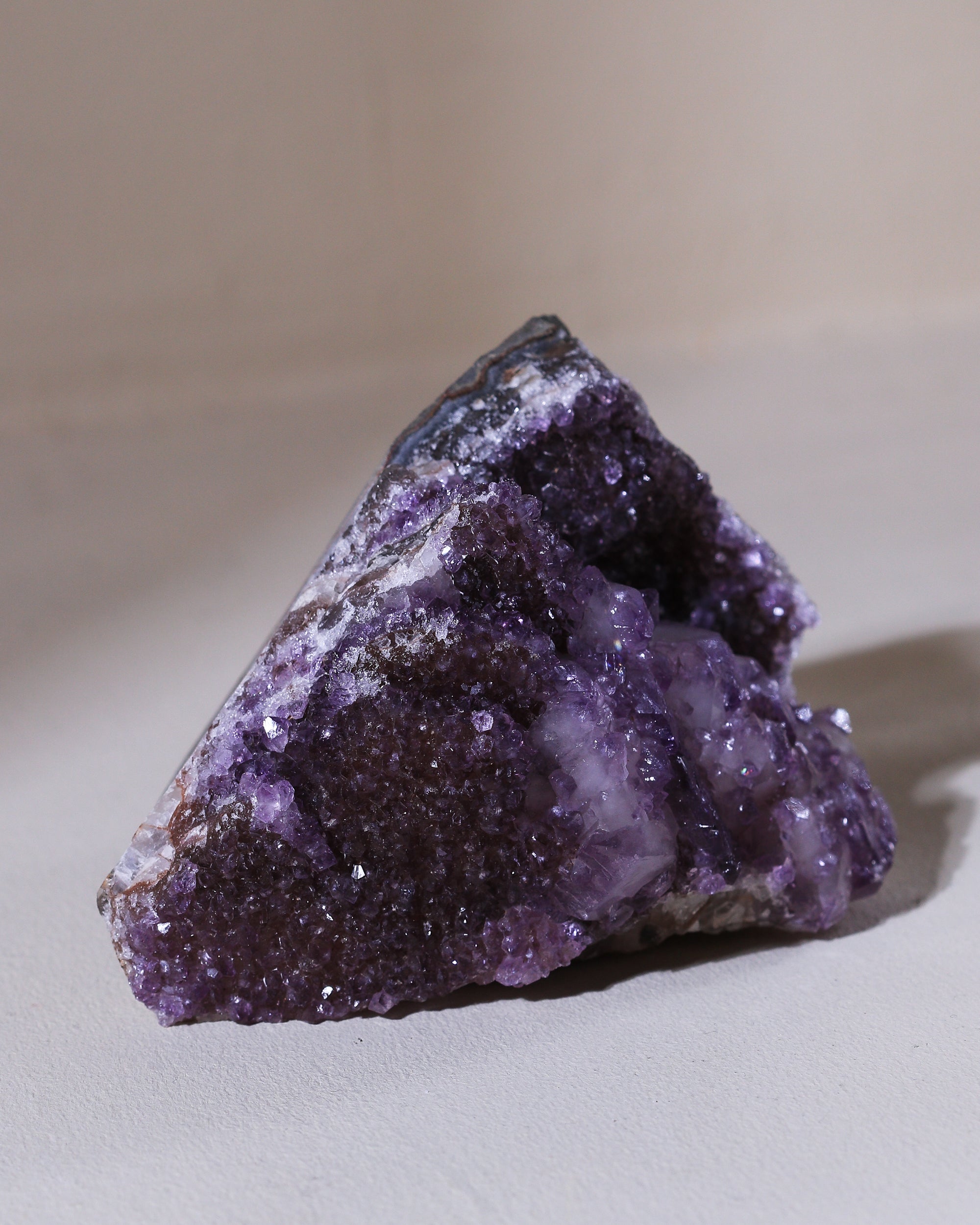 Chalcedon-Amethyst Kristall, Einzelstück