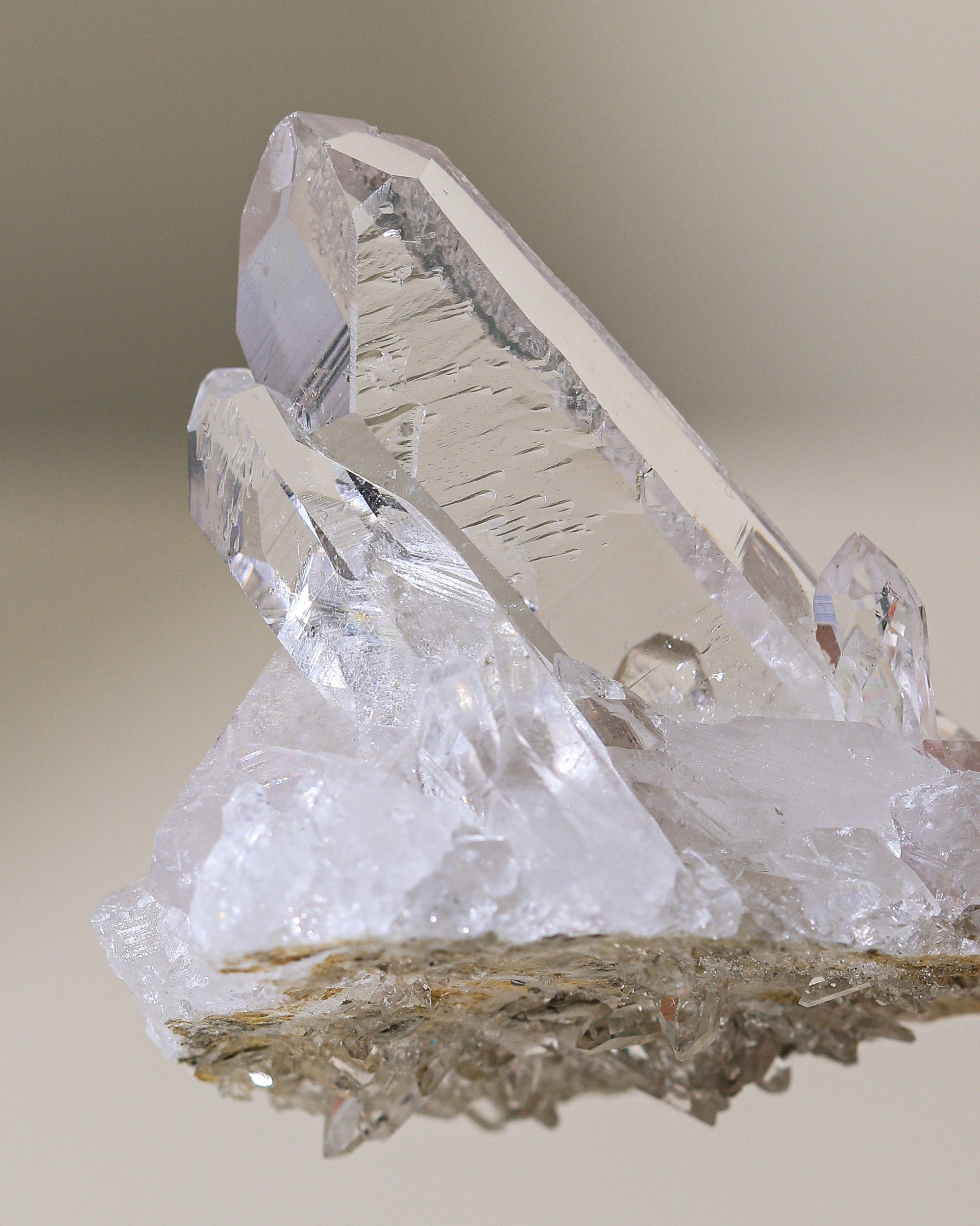 glasklare Bergkristall Naturform, Einzelstück
