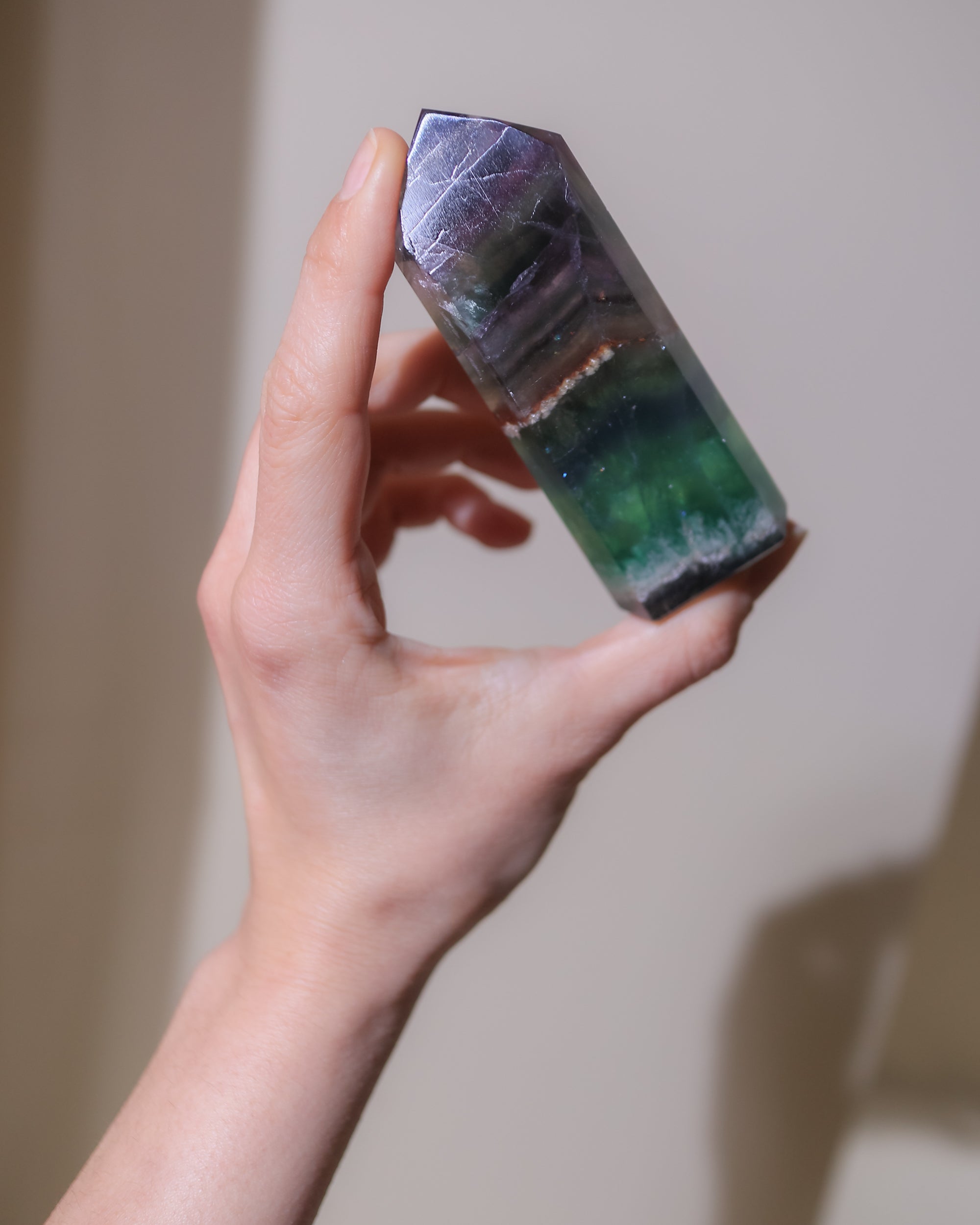 Regenbogen Fluorit, Einzelstück