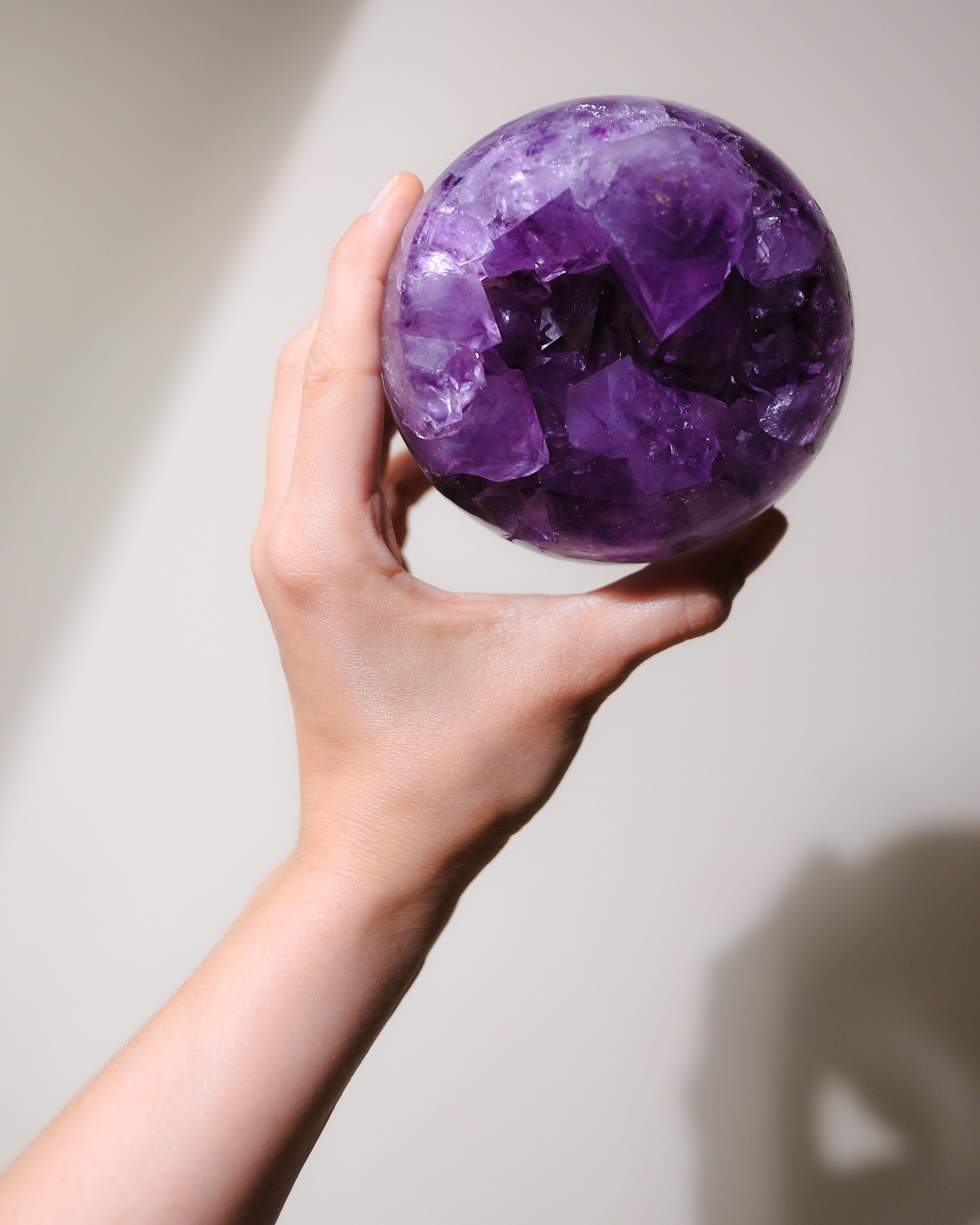 Large Agate / Amethyst sphere, unique piece