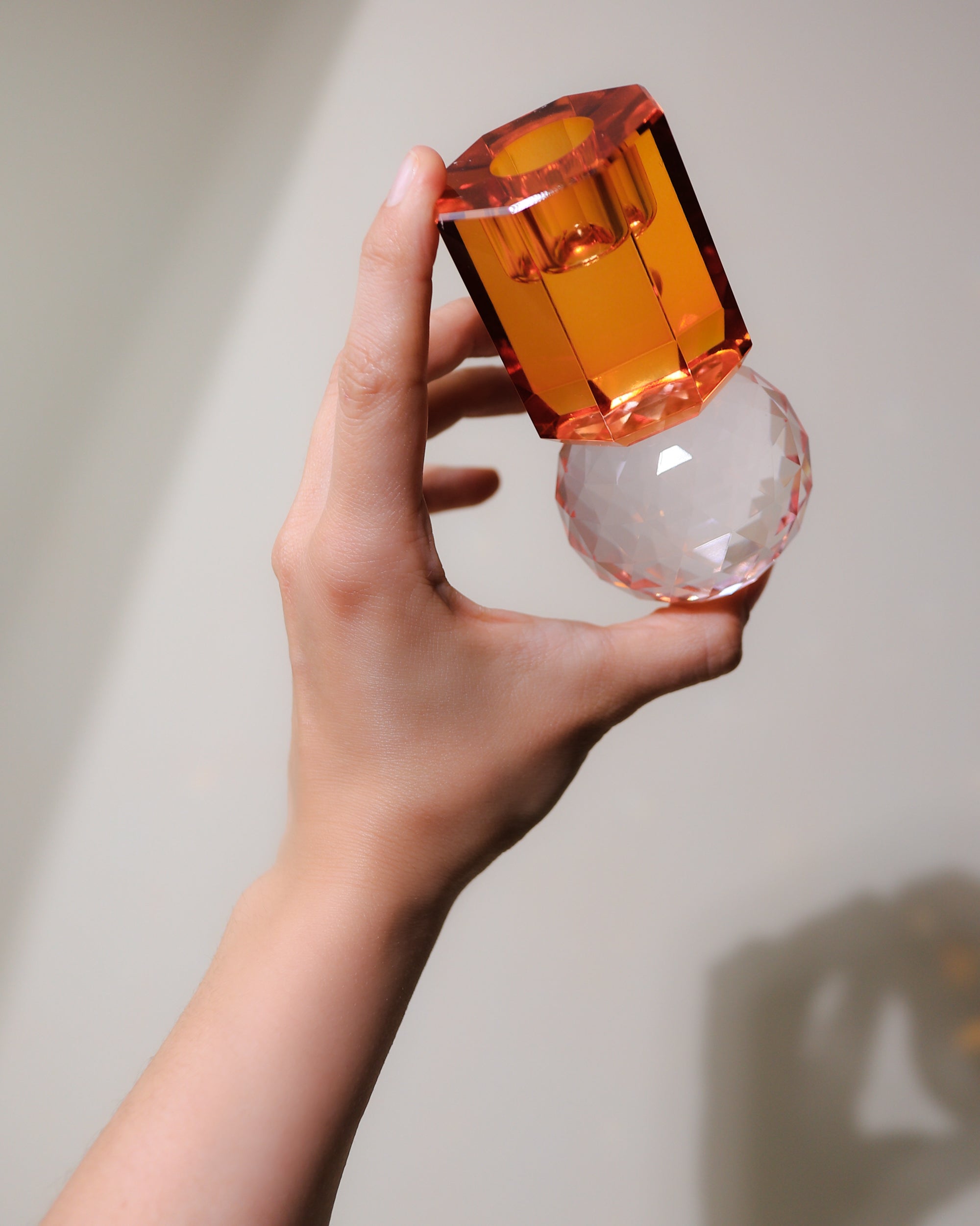 Crystal Glass Candle Holder