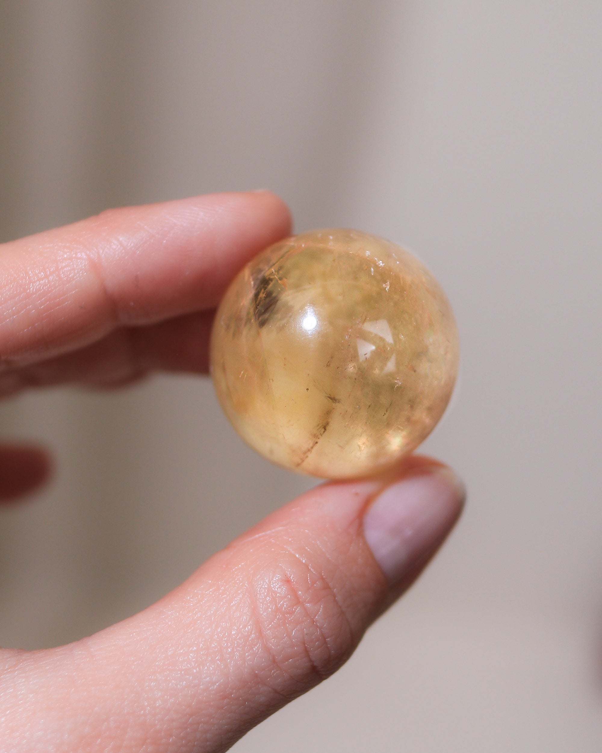 Mini Honey Calcite sphere