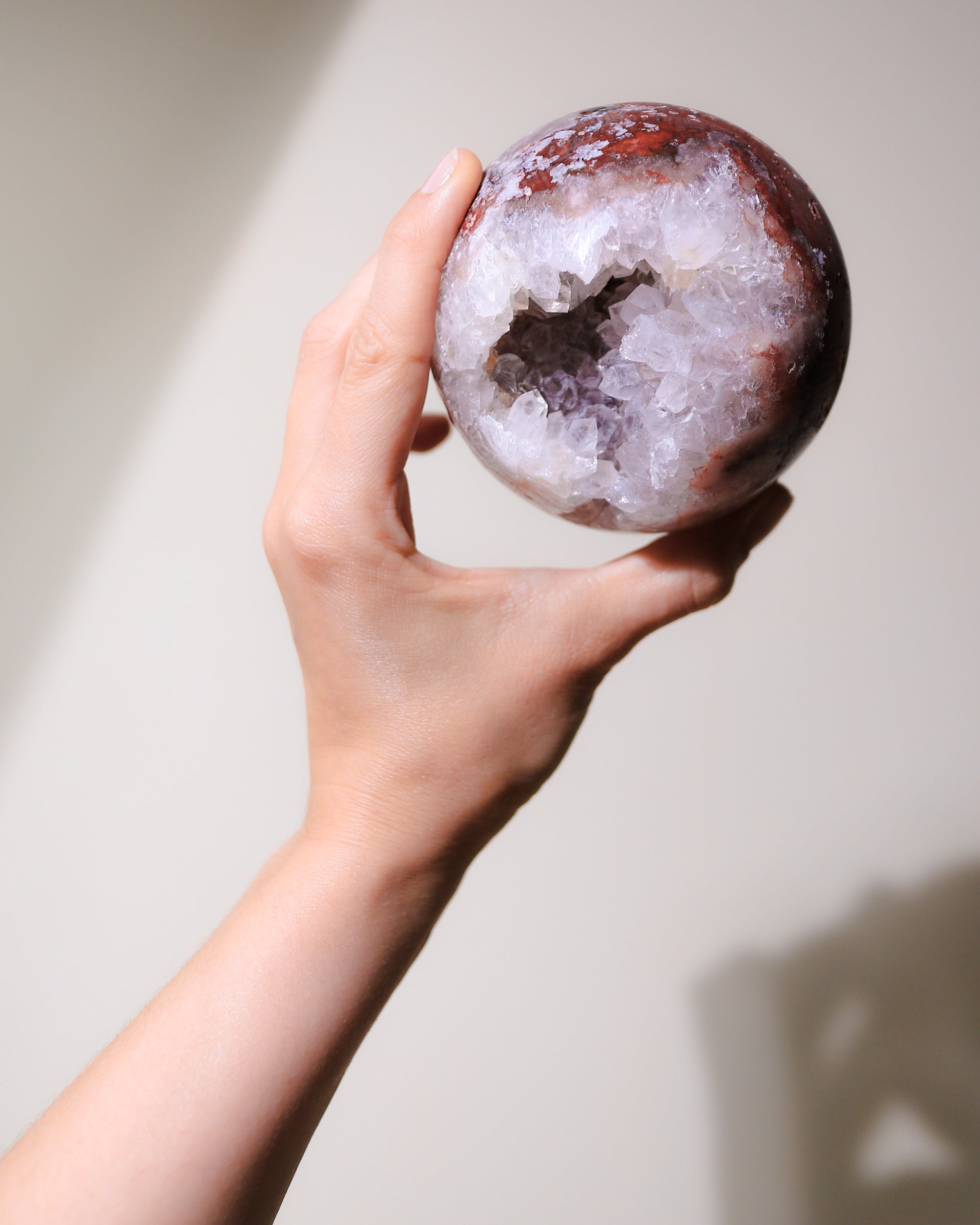 Large Agate / Amethyst sphere, unique piece