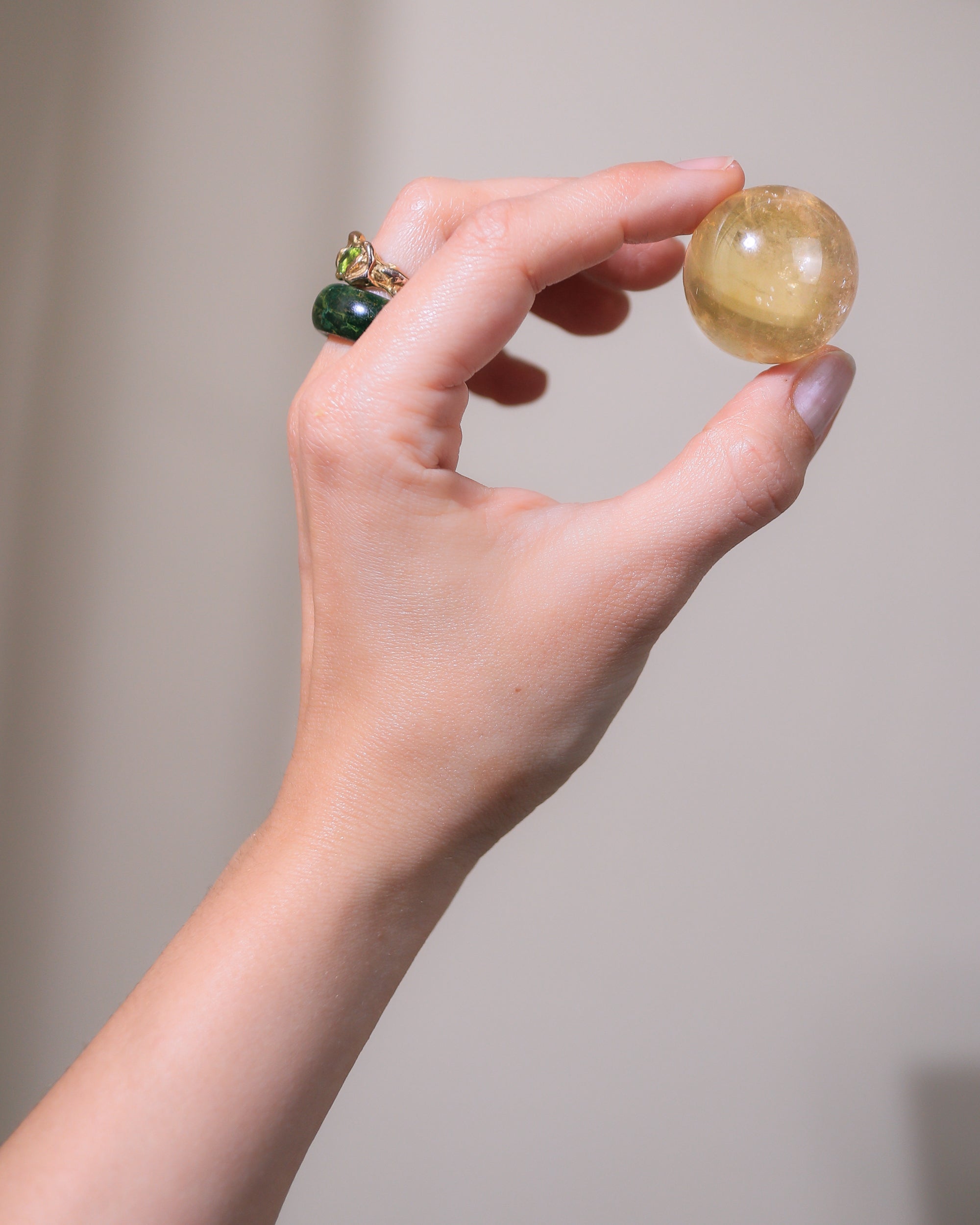 Mini Honey Calcite sphere