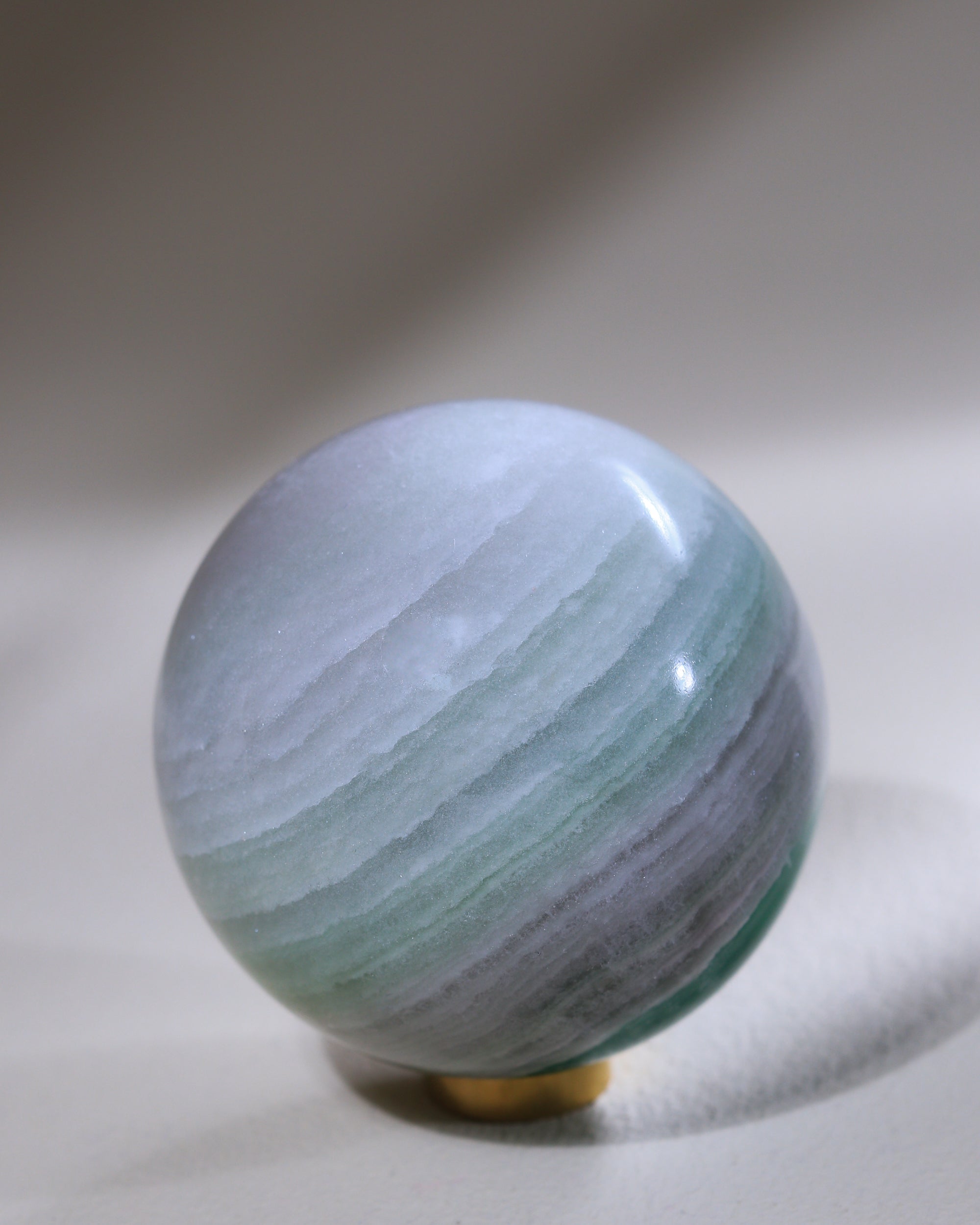 Fluorit Kugel (Seidenfluorit), Einzelstück