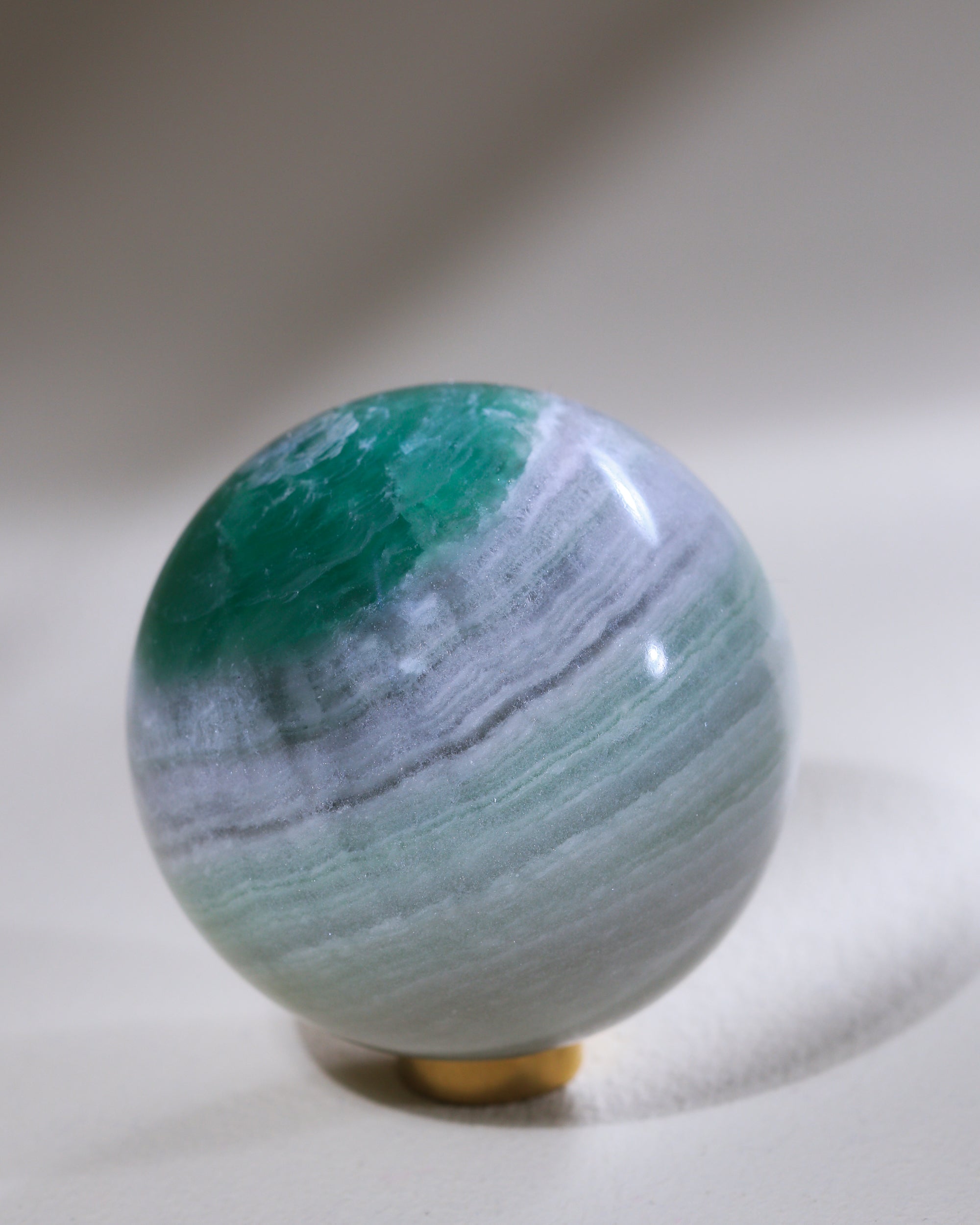 Fluorit Kugel (Seidenfluorit), Einzelstück