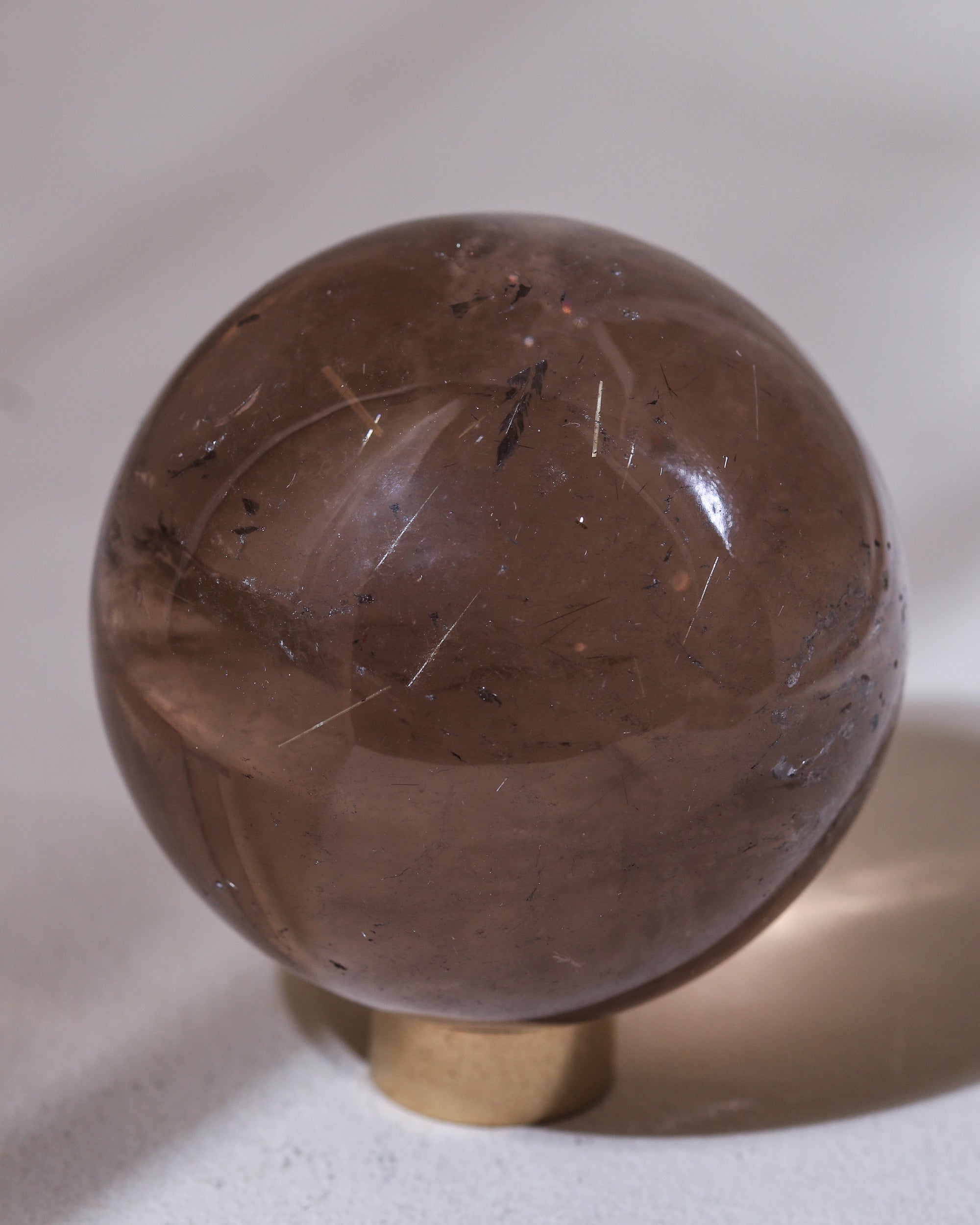 Rauchquarz / Rutilquarz Kugel, Einzelstück