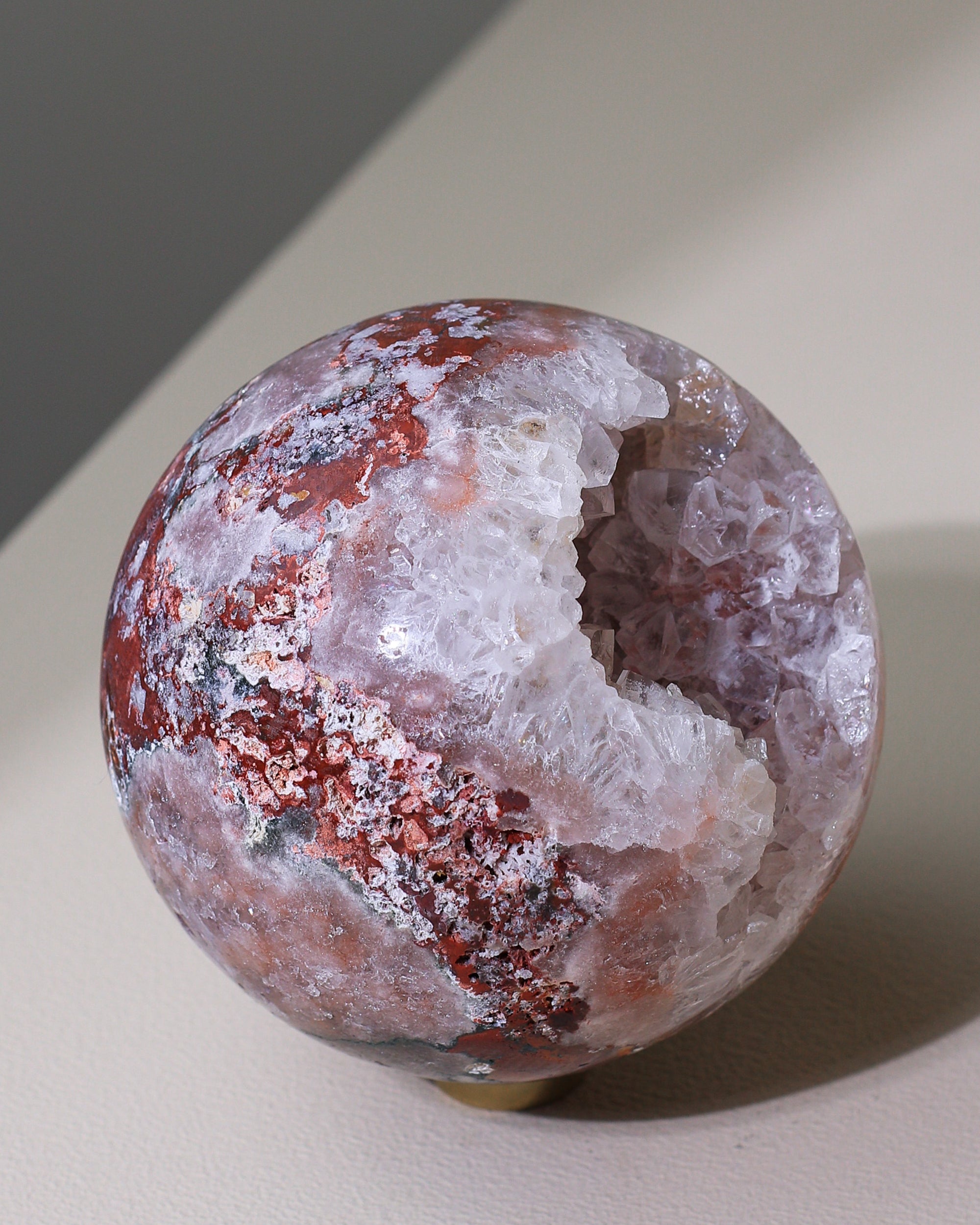 Large Agate / Amethyst sphere, unique piece