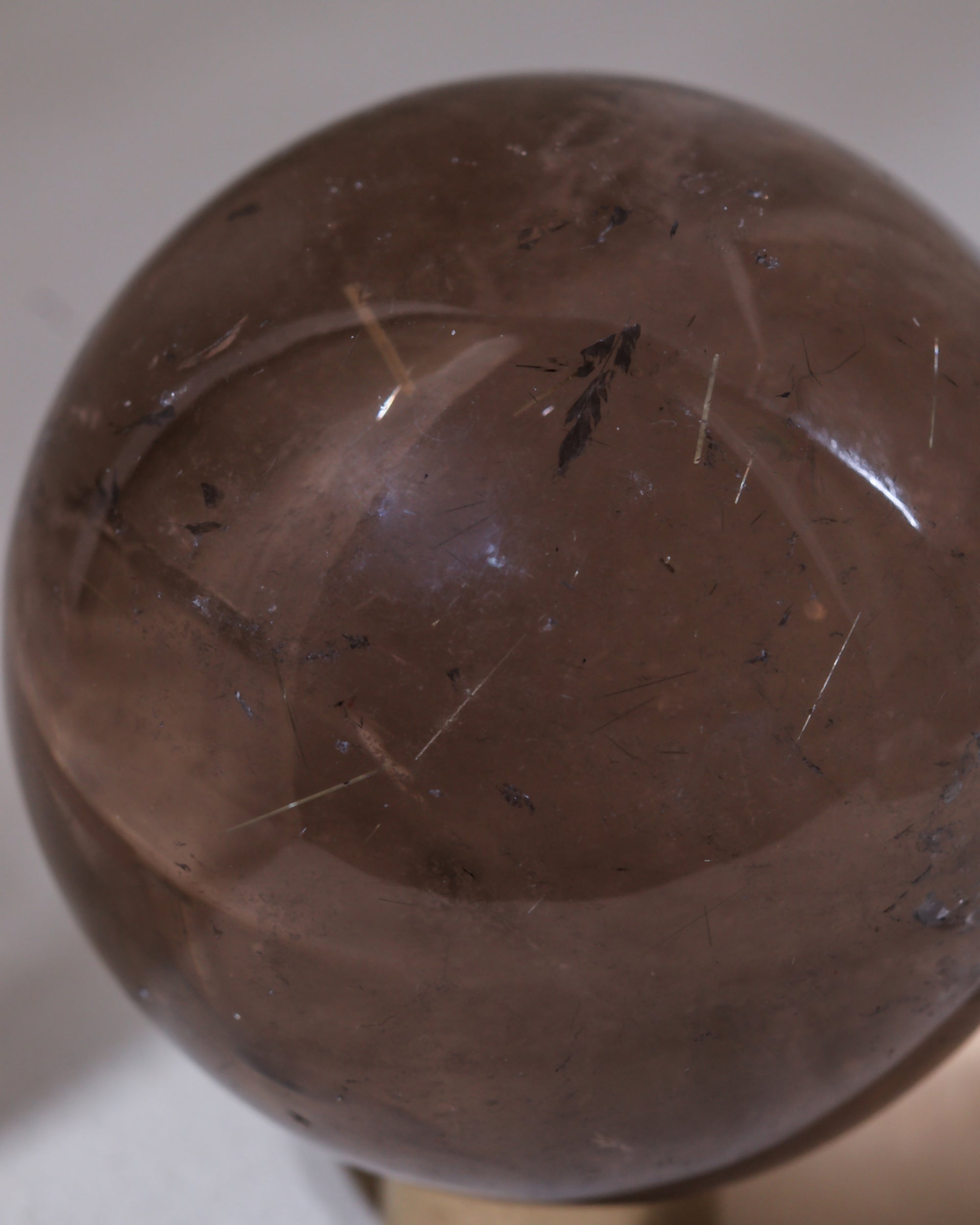 Rauchquarz / Rutilquarz Kugel, Einzelstück