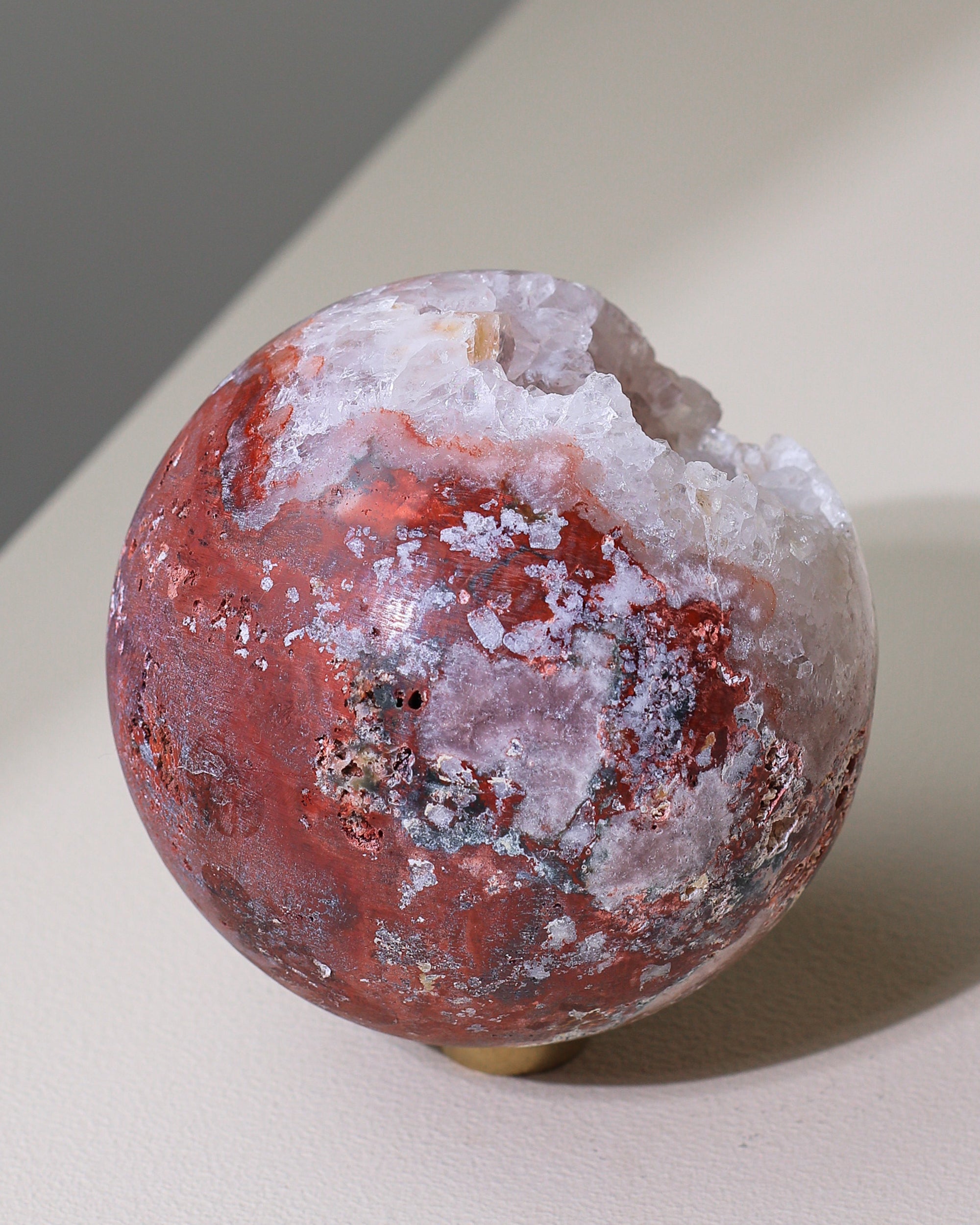 Large Agate / Amethyst sphere, unique piece