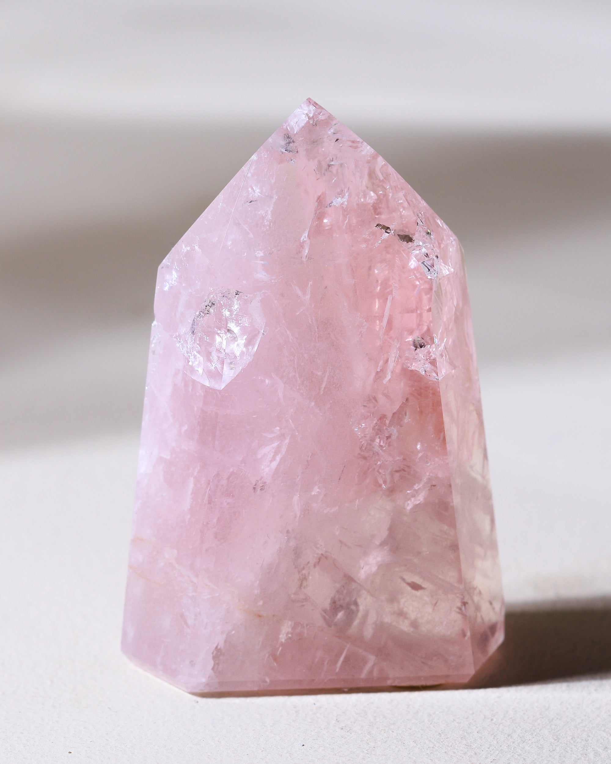 Rosenquarz Spitze, Einzelstück
