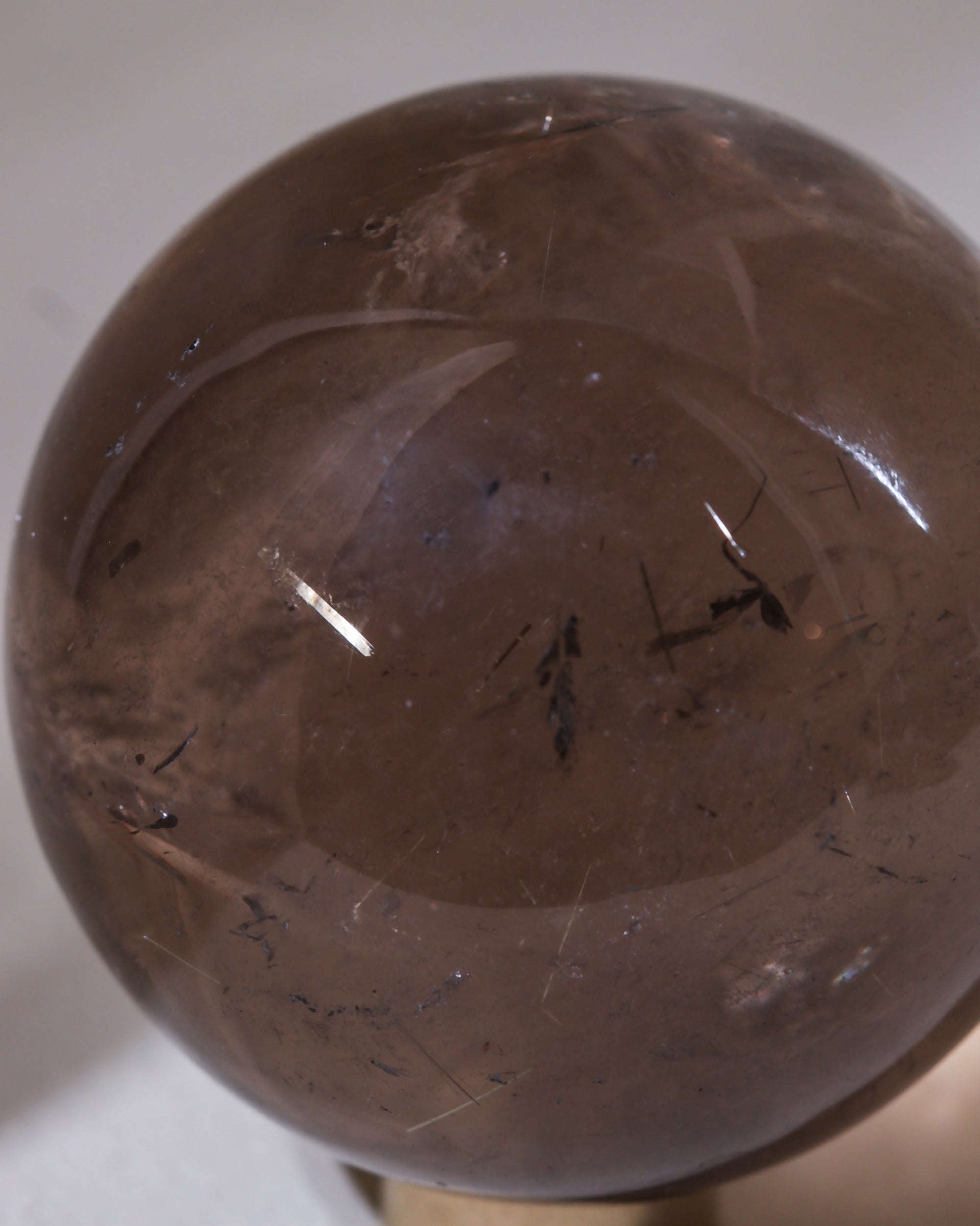 Rauchquarz / Rutilquarz Kugel, Einzelstück