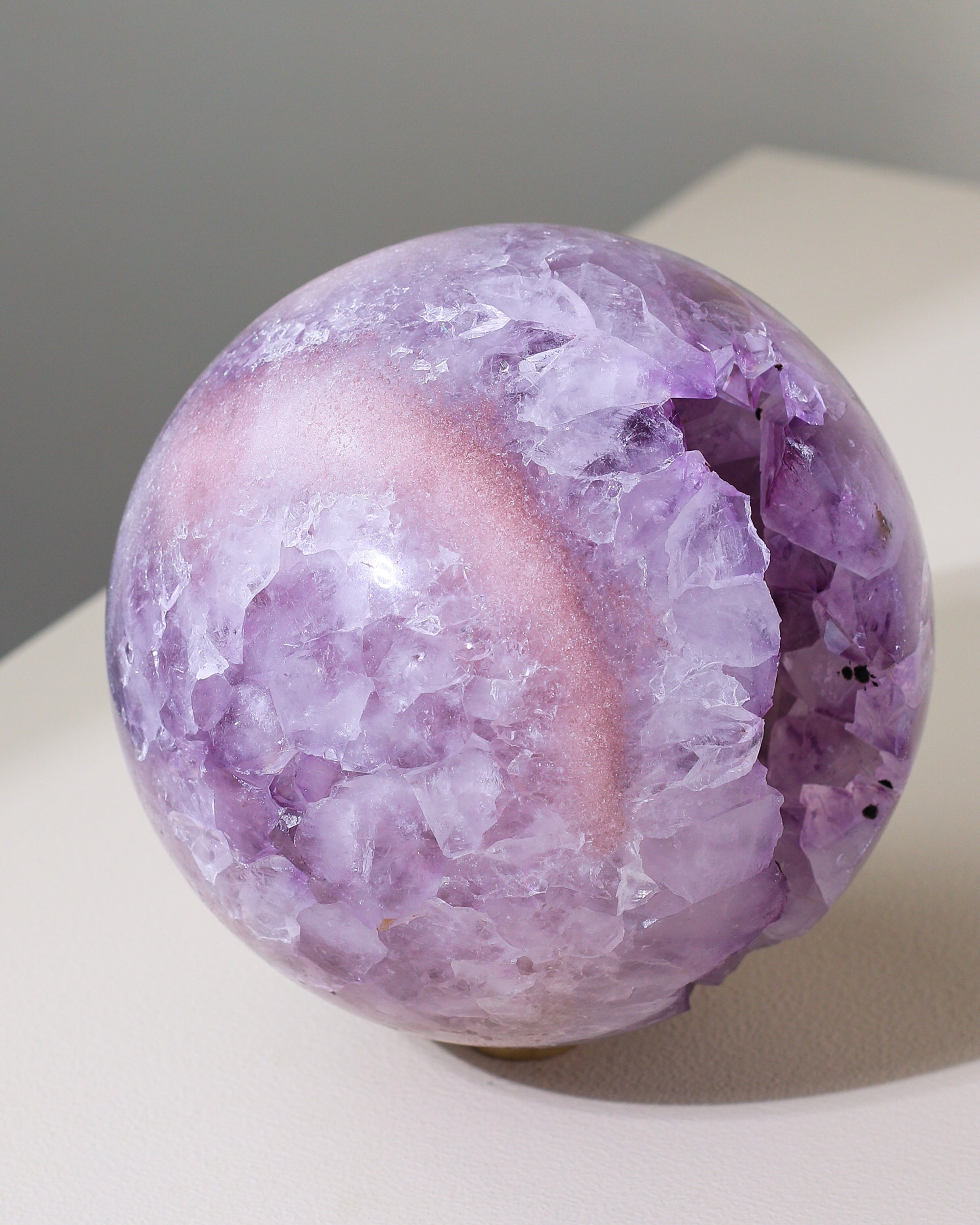 Large Agate / Amethyst sphere, unique piece