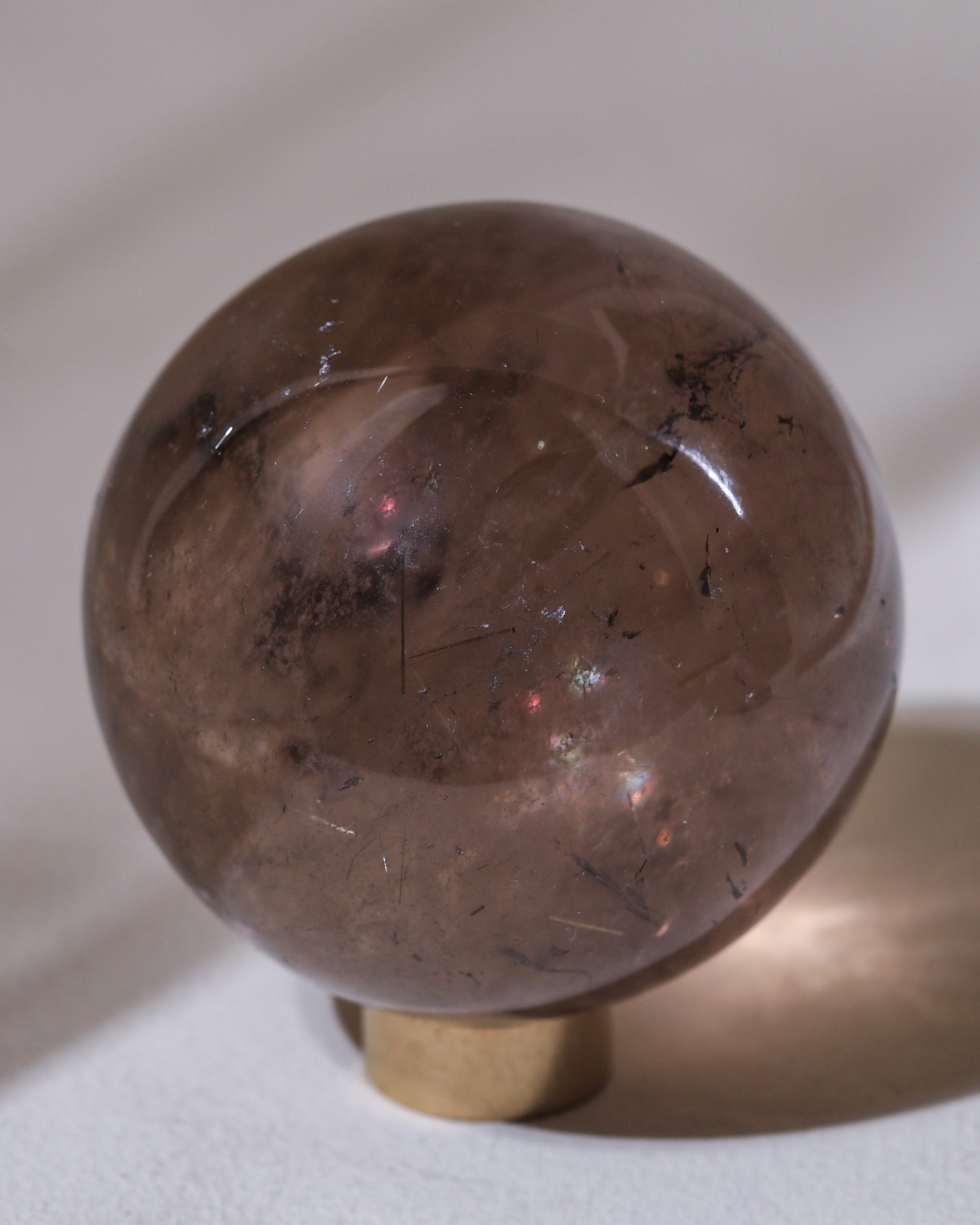 Rauchquarz / Rutilquarz Kugel, Einzelstück