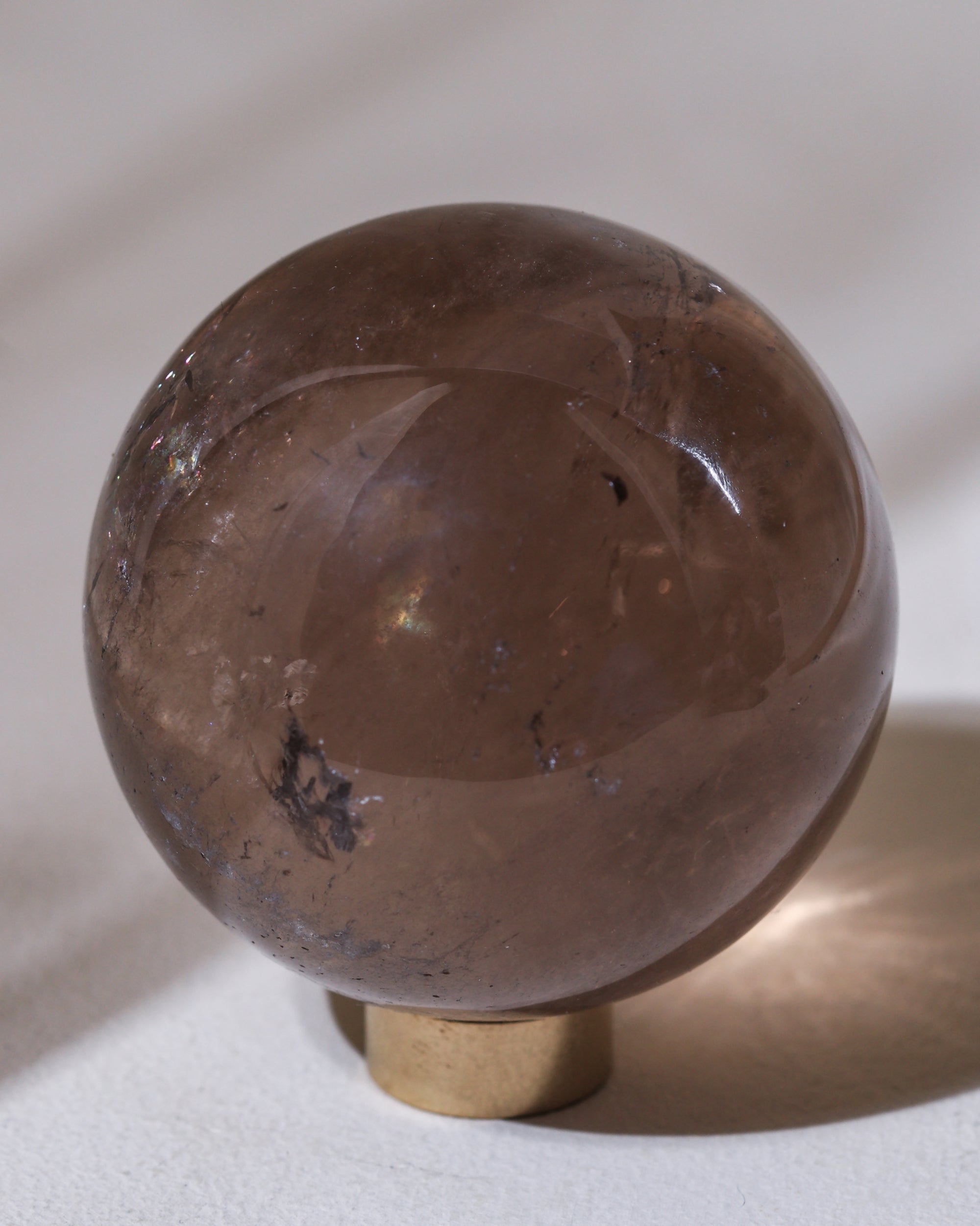 Rauchquarz / Rutilquarz Kugel, Einzelstück